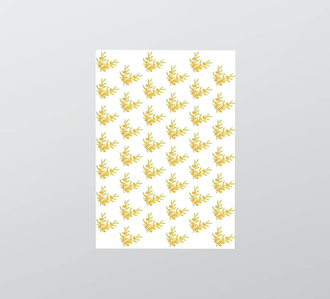 Seabuckthorn Pattern #1 pegatina de kathrinmay