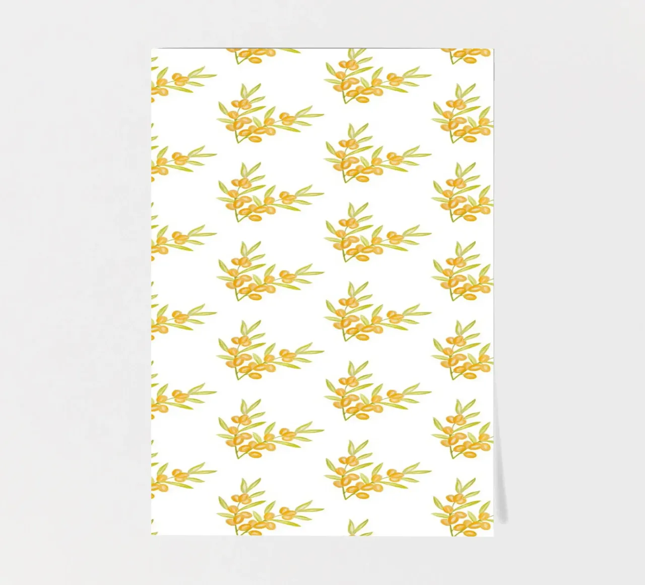 Seabuckthorn Pattern #1 foglio adesivo da kathrinmay