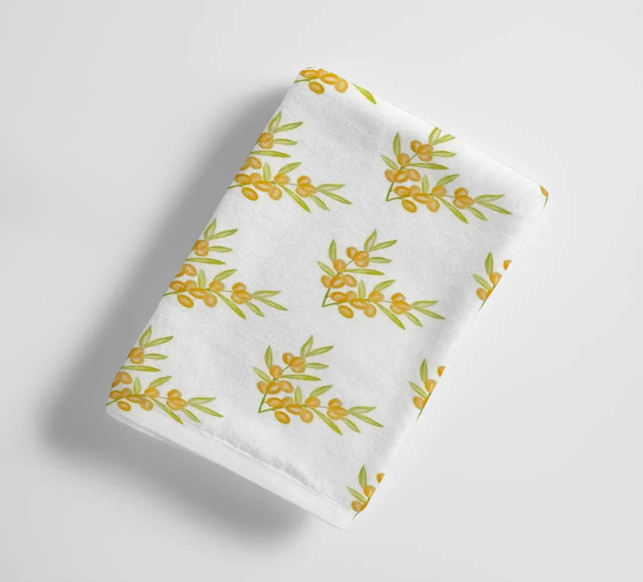 Seabuckthorn Pattern #1 badhanddoek van kathrinmay