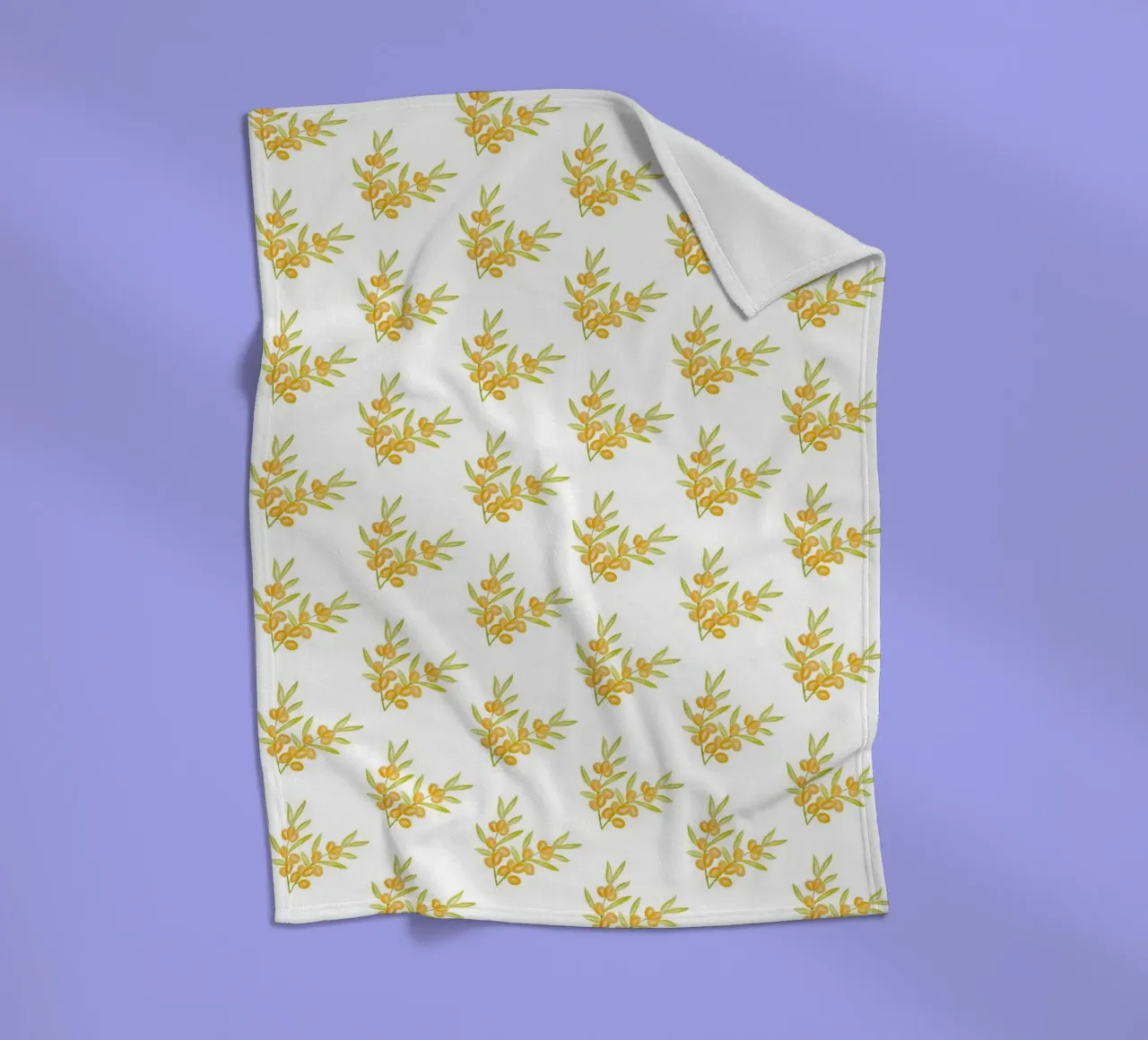 Seabuckthorn Pattern #1 coperta in pile da kathrinmay