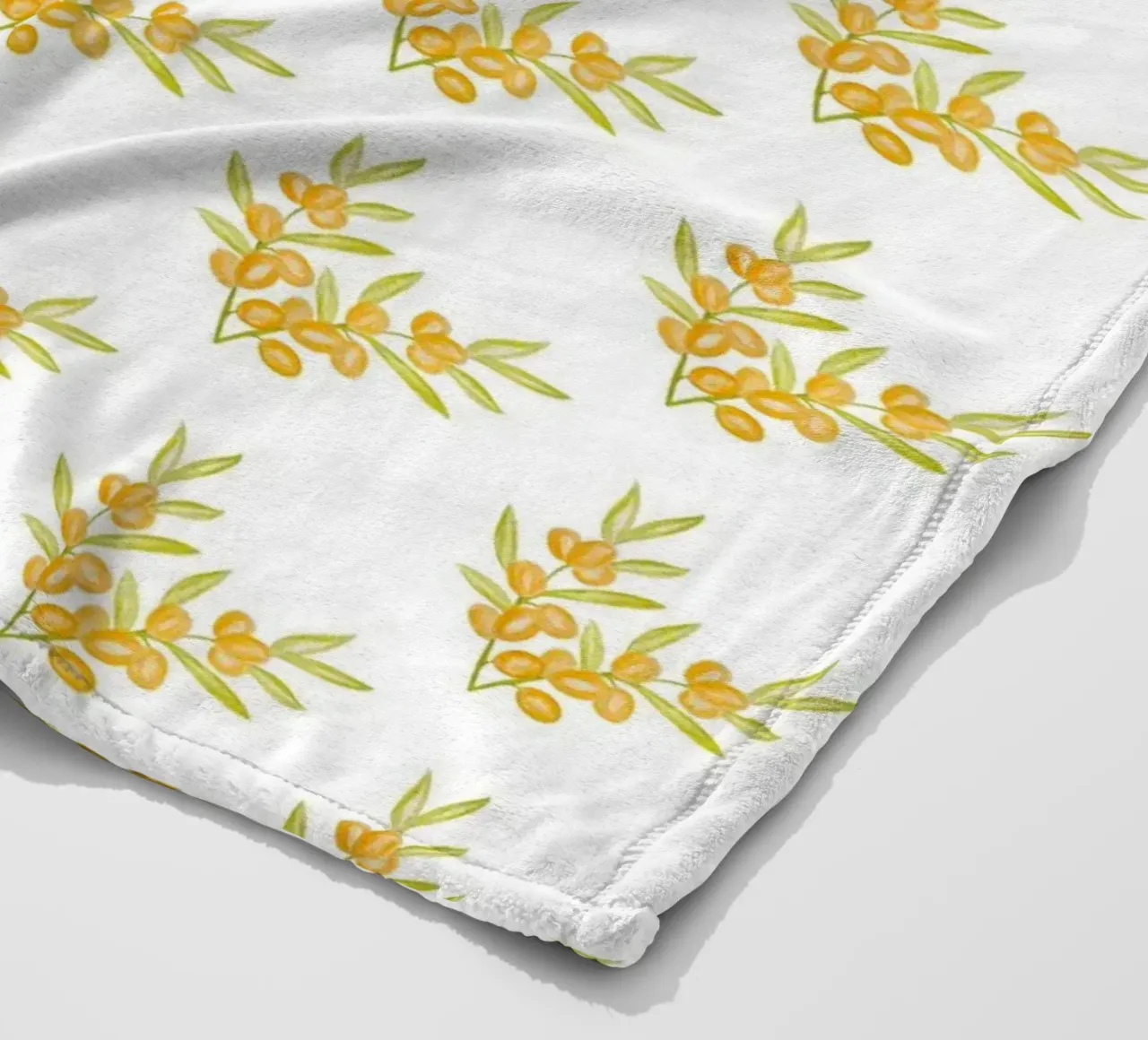 Seabuckthorn Pattern #1 coperta in pile da kathrinmay