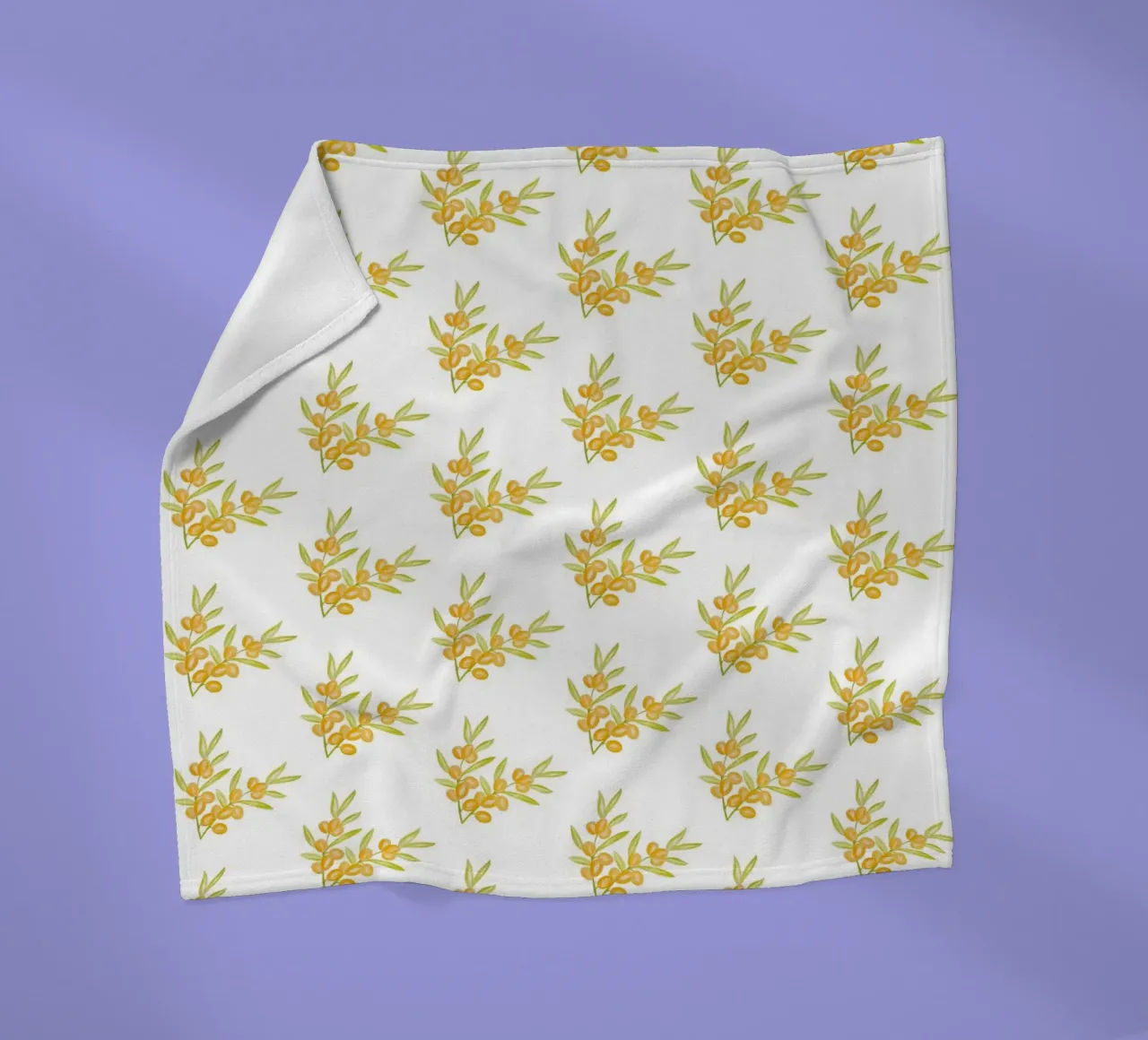 Seabuckthorn Pattern #1 coperta in pile da kathrinmay