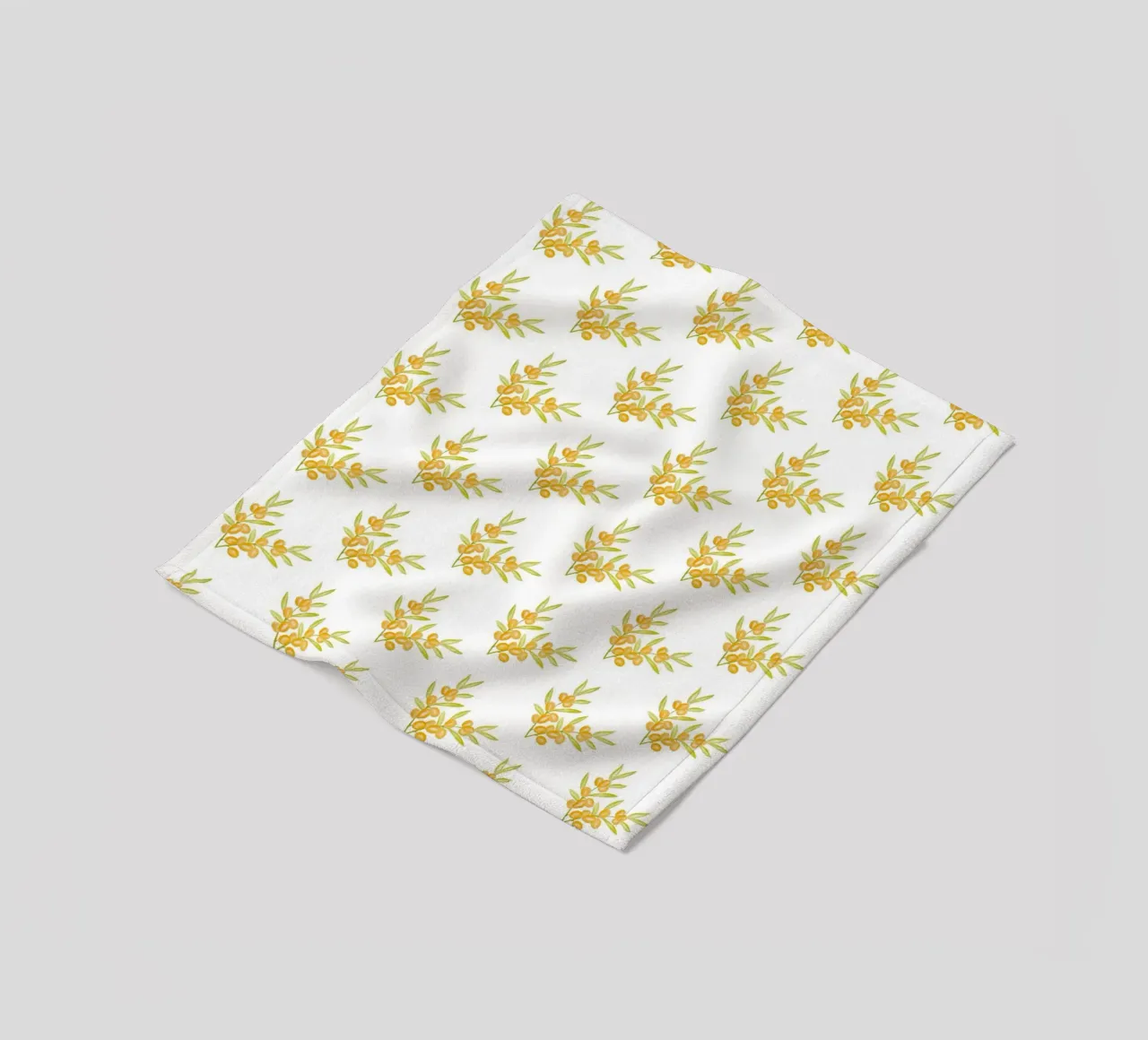 Seabuckthorn Pattern #1 coperta in pile da kathrinmay