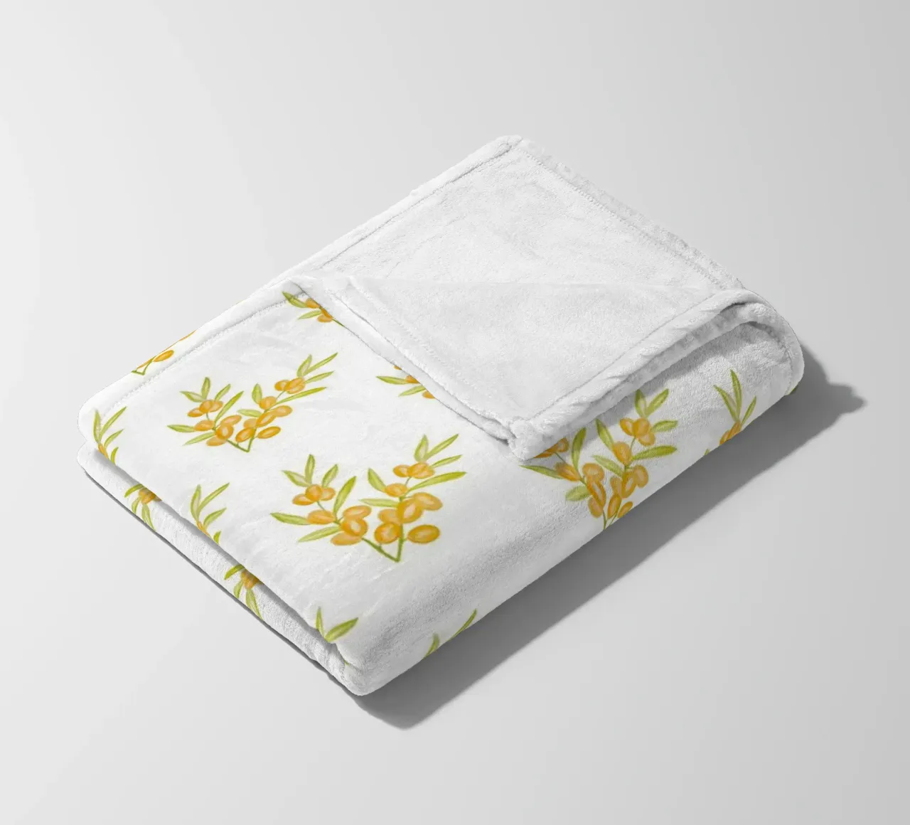 Seabuckthorn Pattern #1 coperta in pile da kathrinmay