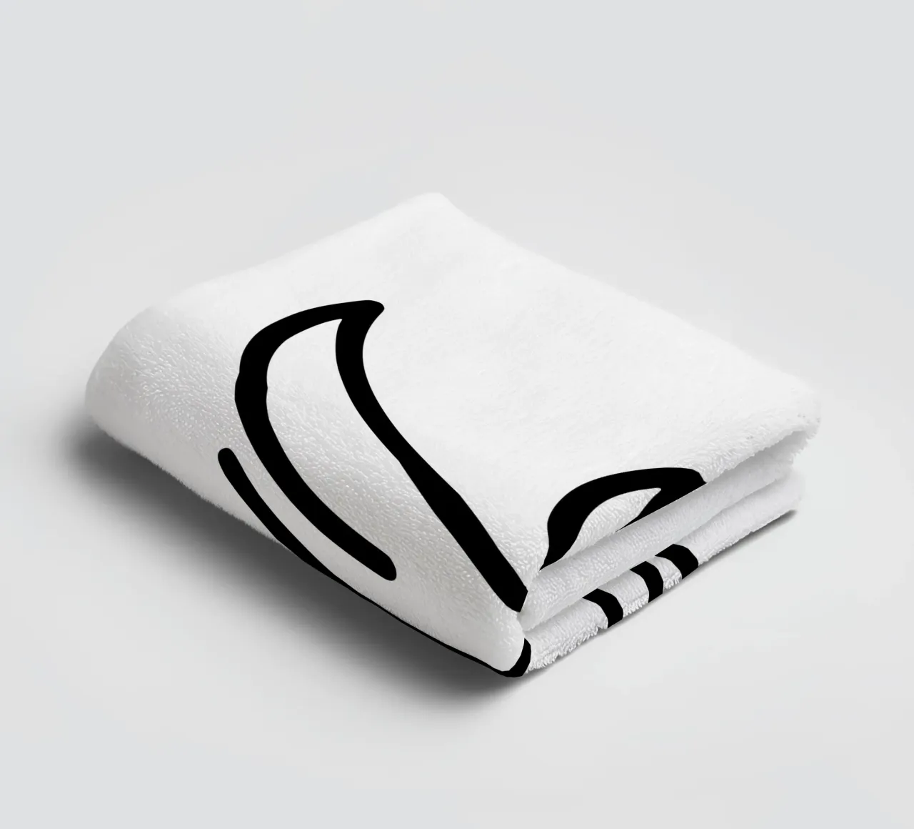 Flight of the bird - minimalist line art for your home towel by Bold & Simple