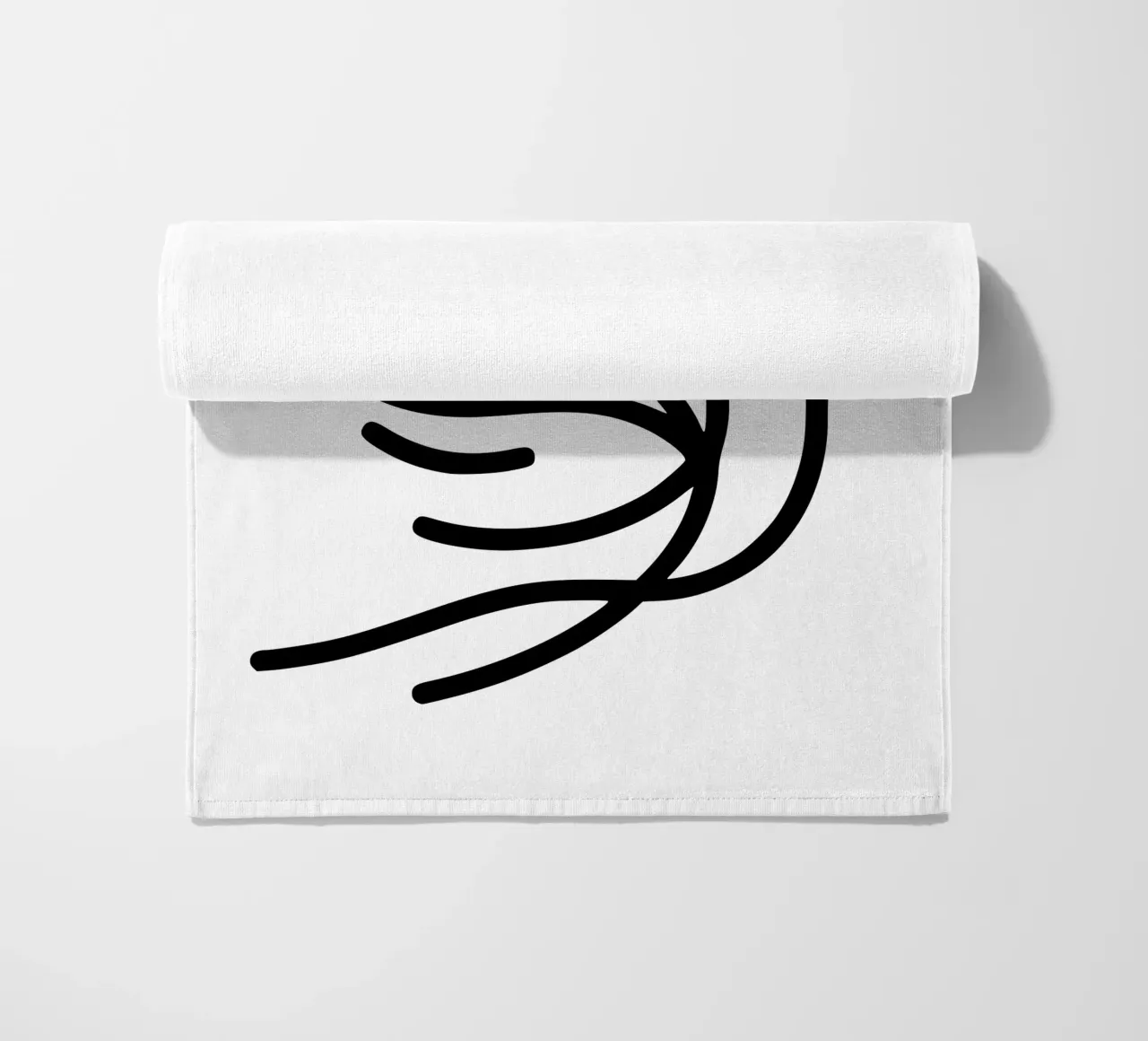 Flight of the bird - minimalist line art for your home beach towel by Bold & Simple