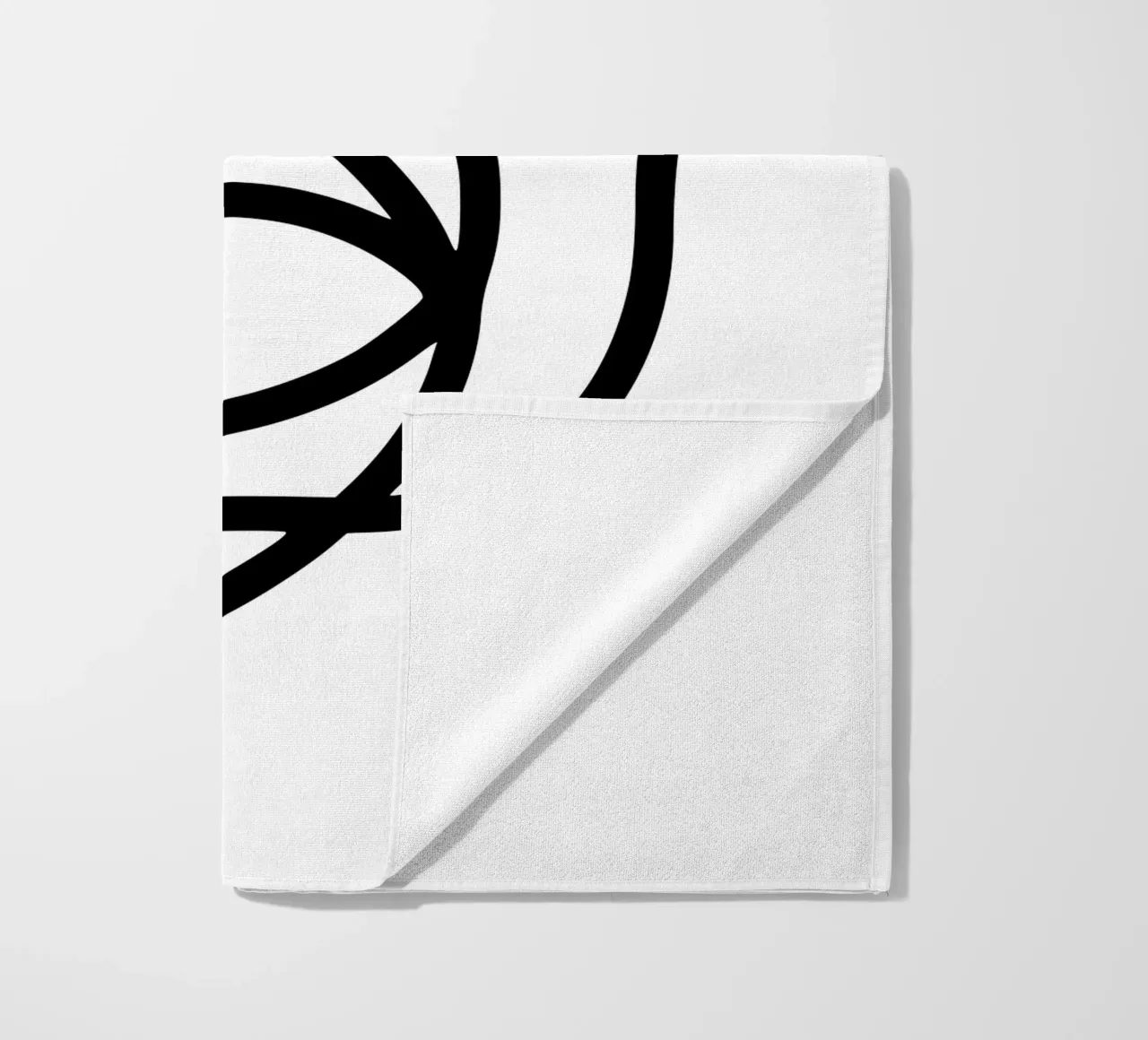 Flight of the bird - minimalist line art for your home beach towel by Bold & Simple