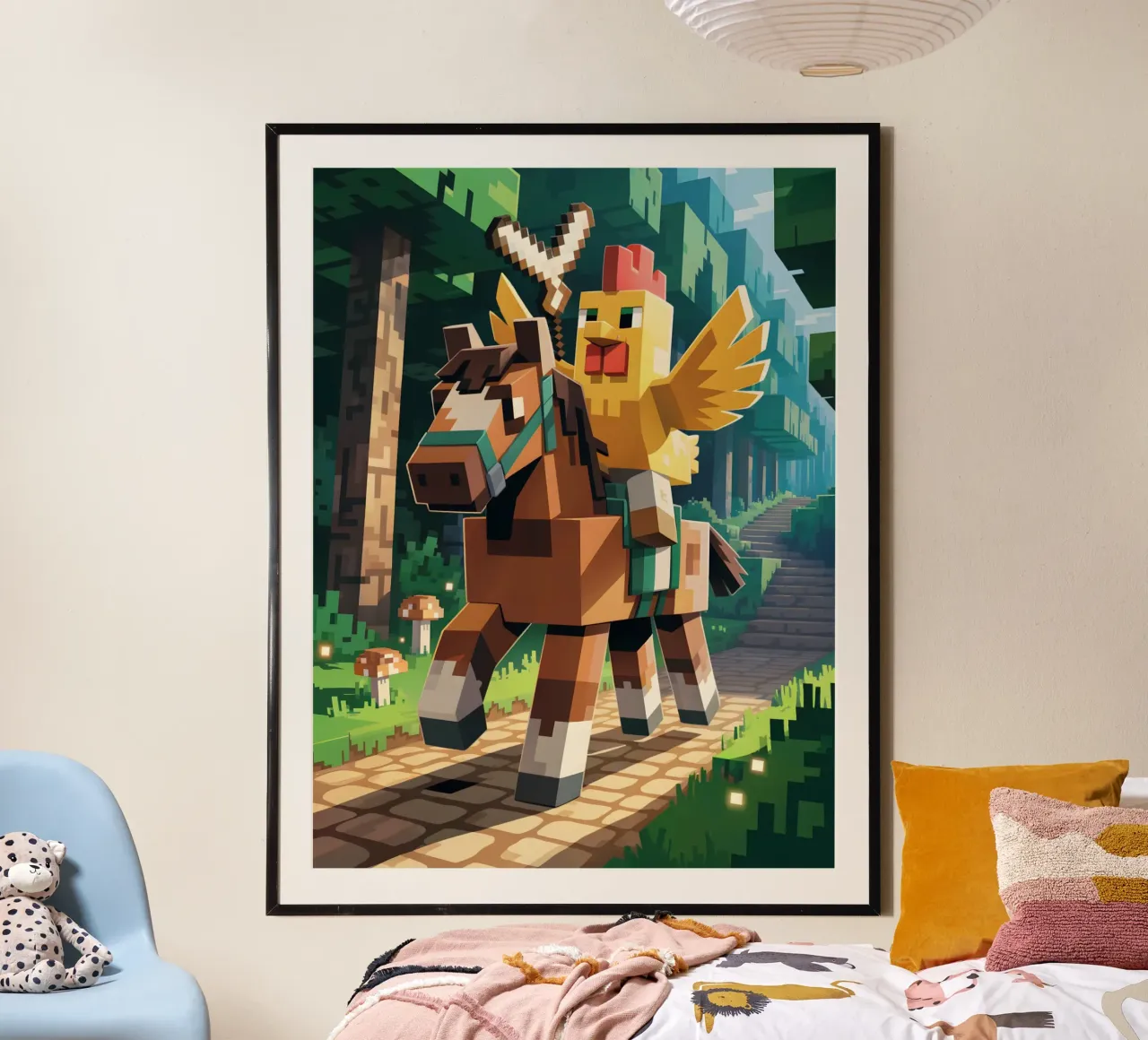 Minecraft carta hahnemühle da Cyberpunk Canvas
