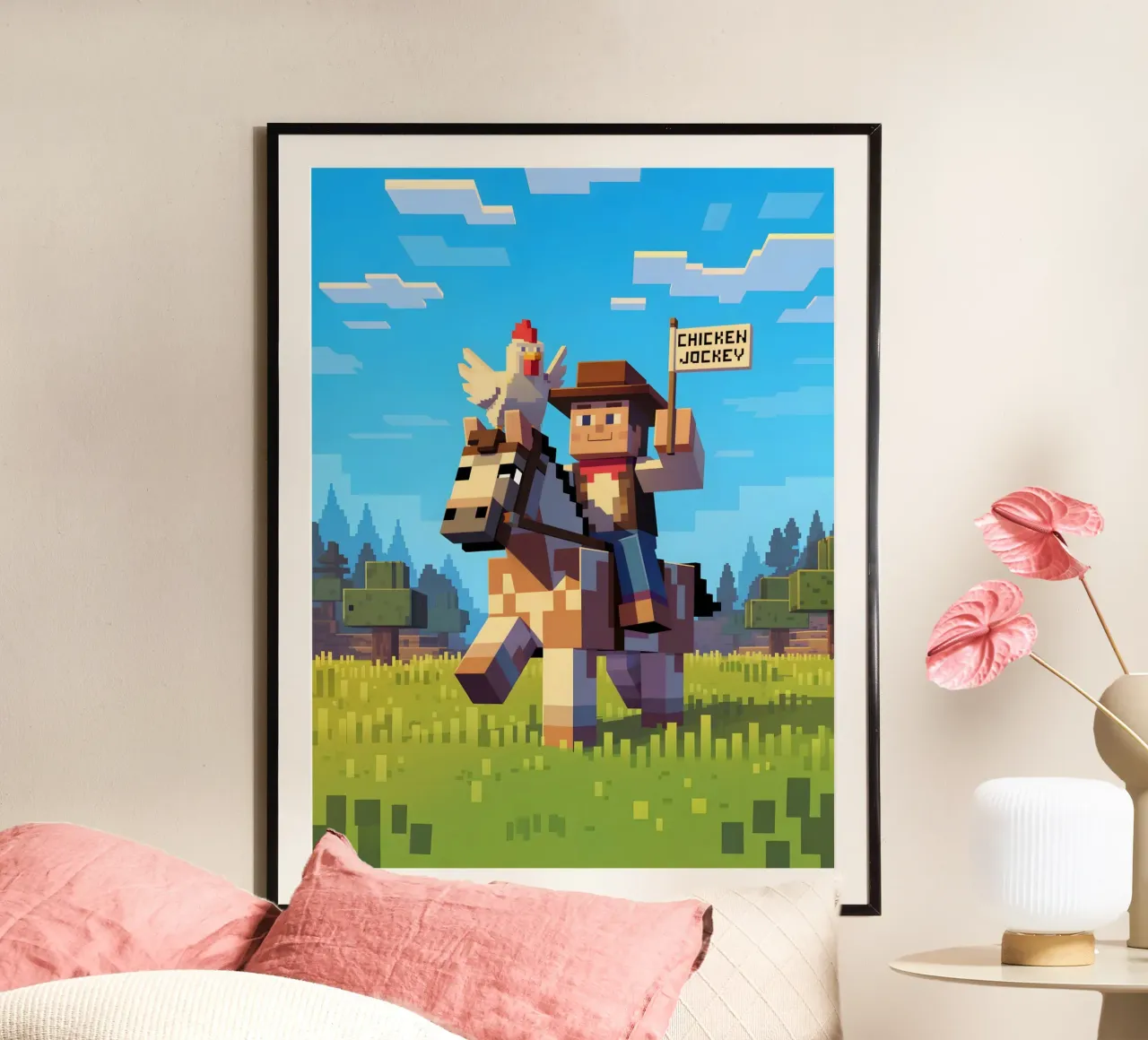 Minecraft carta hahnemühle da Cyberpunk Canvas