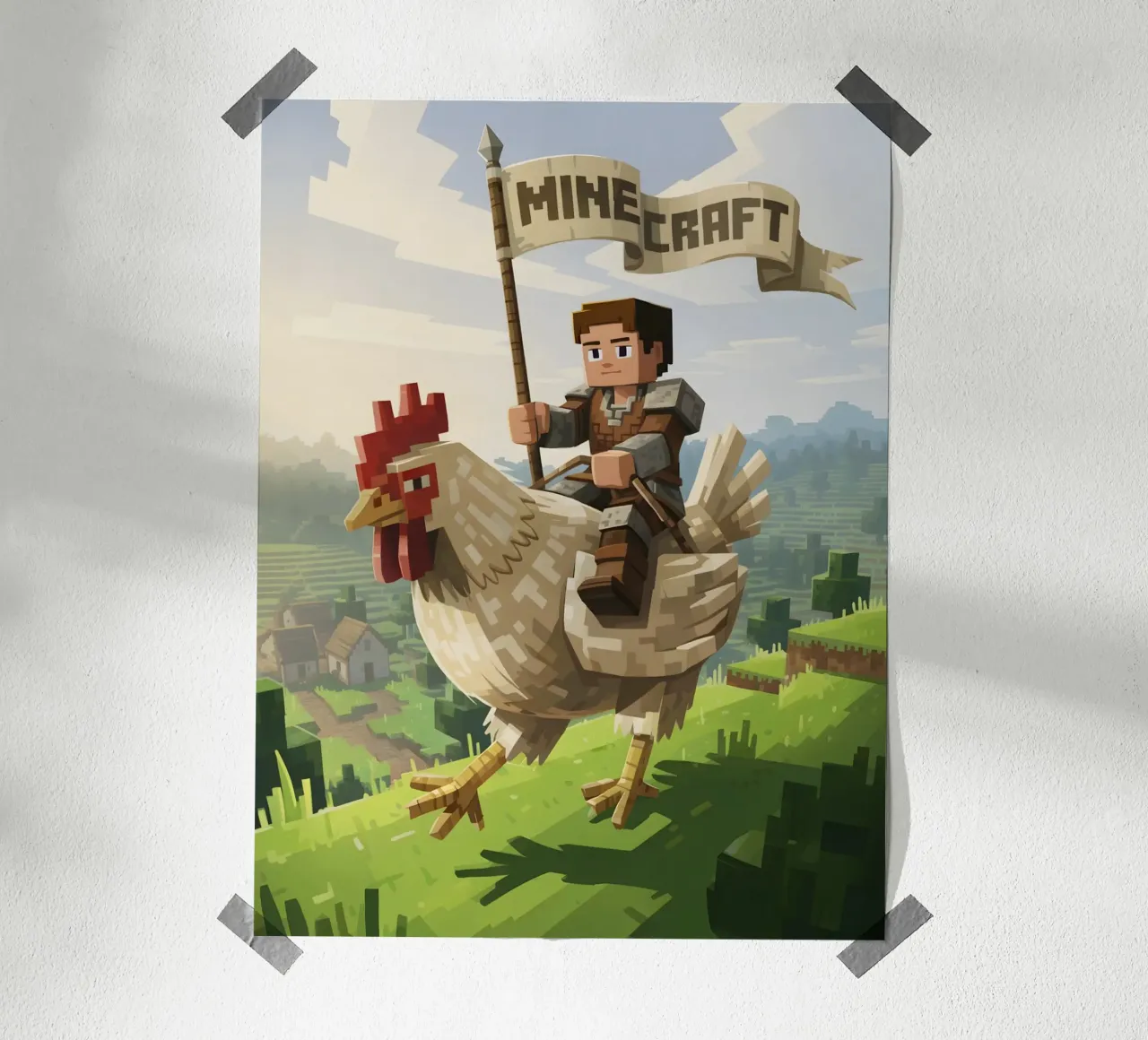 Minecraft carta hahnemühle da Cyberpunk Canvas