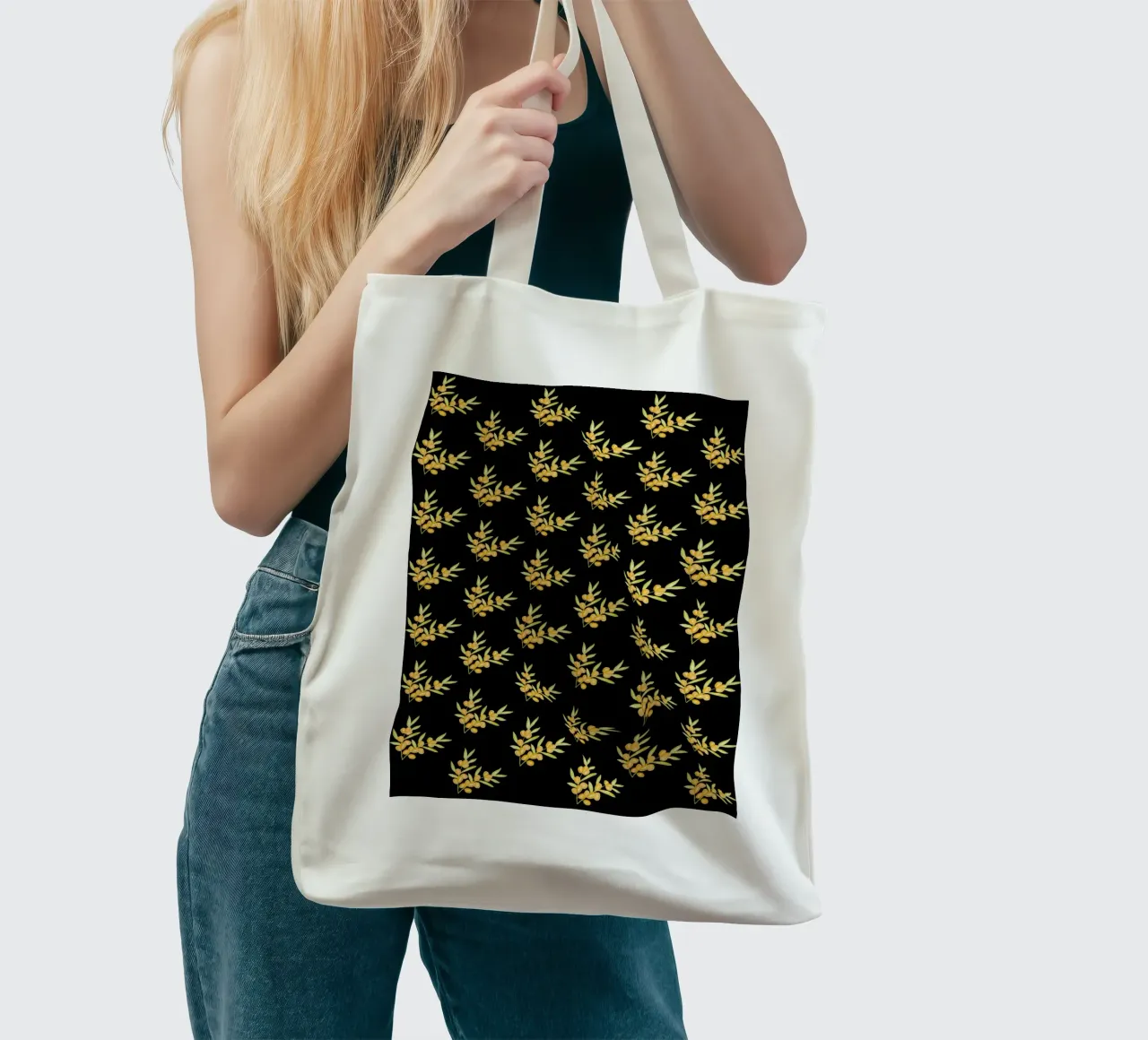 Seabuckthorn Pattern #2 borsa in juta da kathrinmay