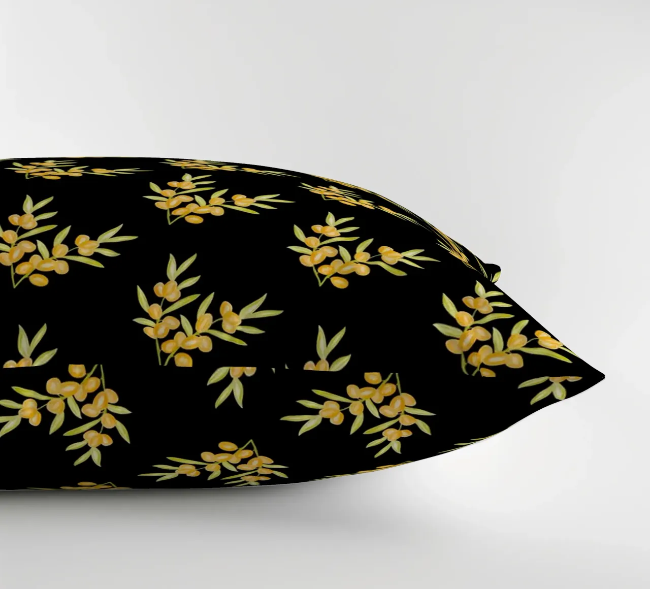 Seabuckthorn Pattern #2 decorative cushion by kathrinmay