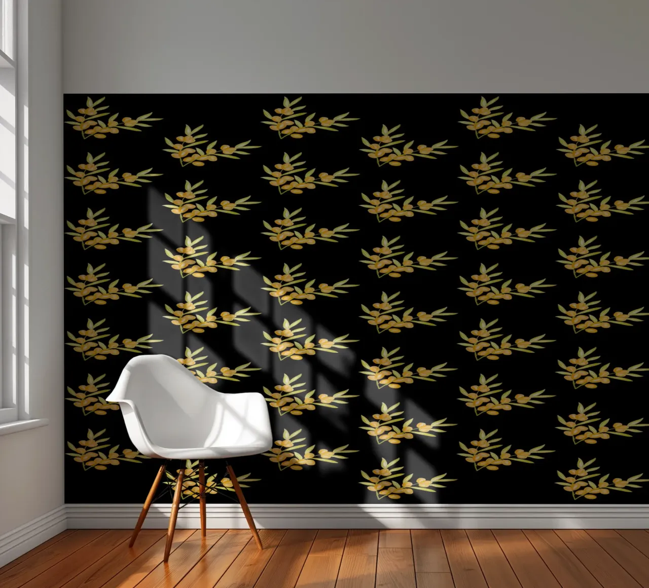 Seabuckthorn Pattern #2 papel para pared de kathrinmay
