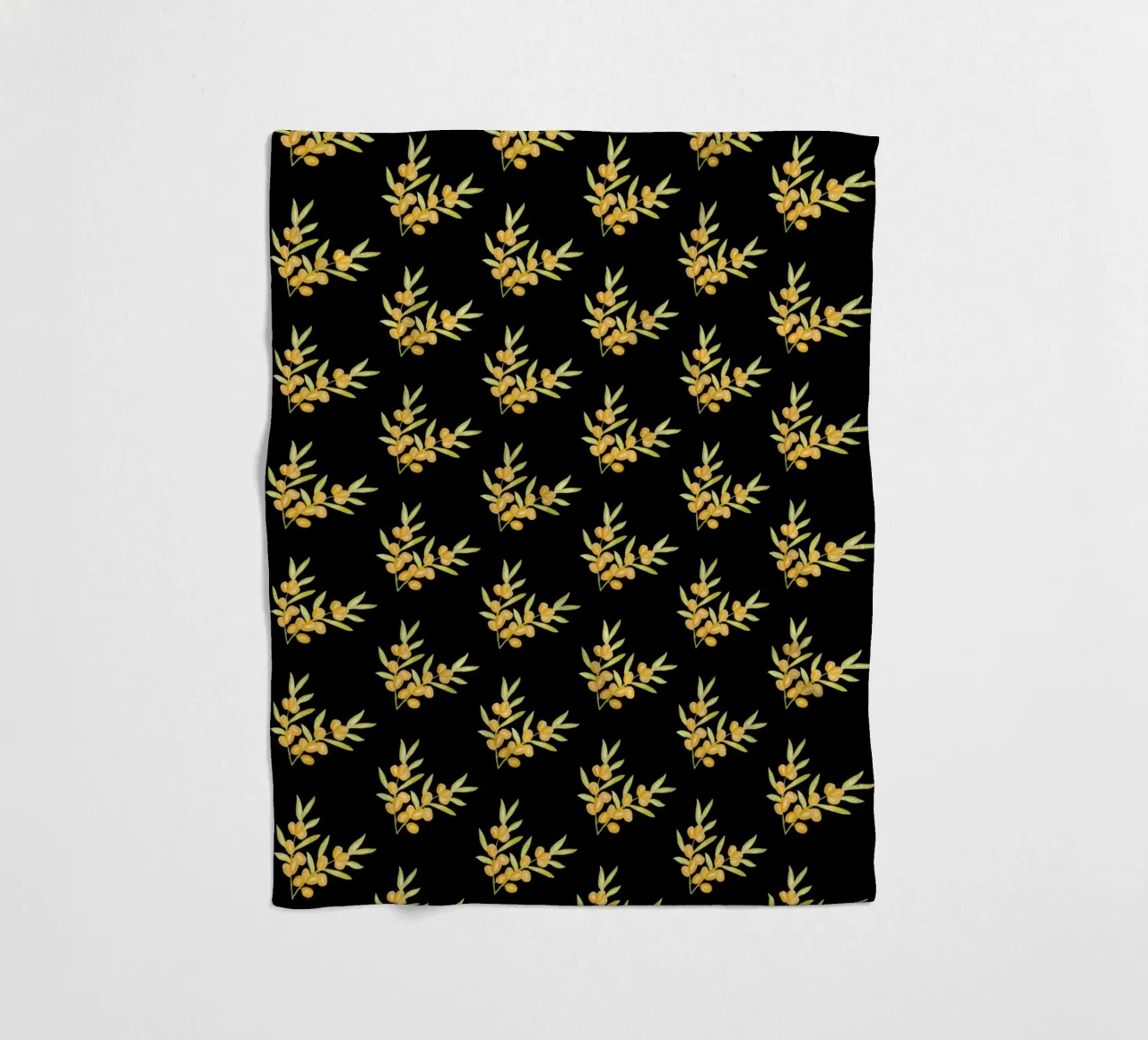 Seabuckthorn Pattern #2 coperta in pile da kathrinmay