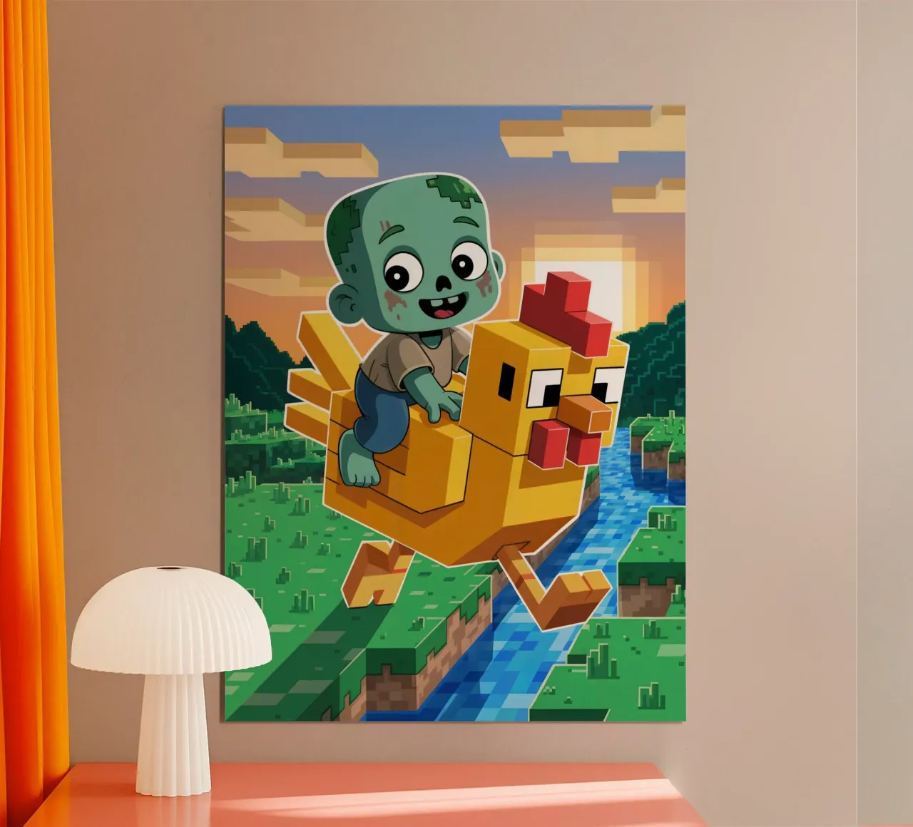 Minecraft carta hahnemühle da Cyberpunk Canvas