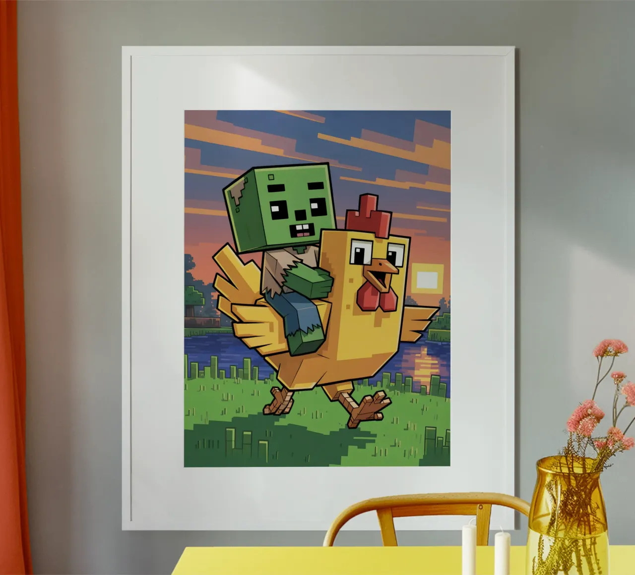 Minecraft carta hahnemühle da Cyberpunk Canvas