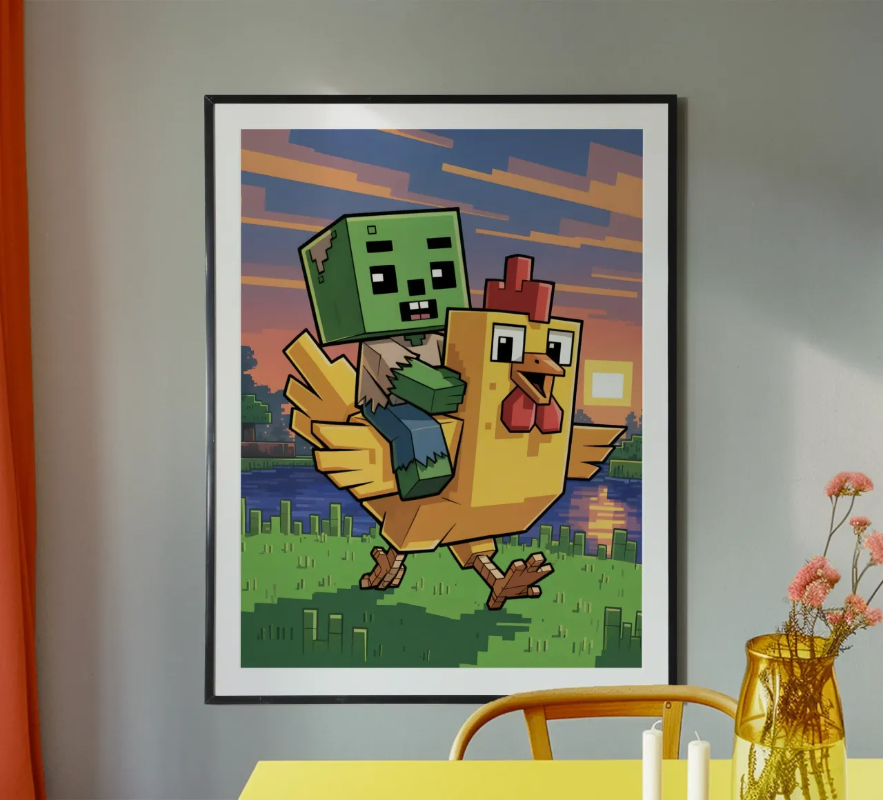 Minecraft carta hahnemühle da Cyberpunk Canvas