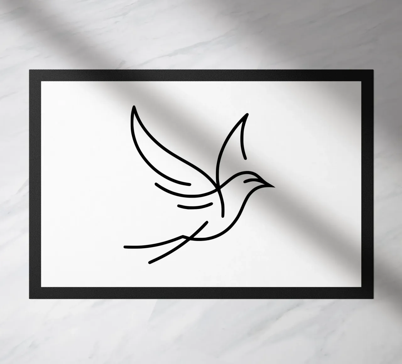 Oiseau intemporel en Lineart - L'élégance liée à la nature paillasson de Bold & Simple