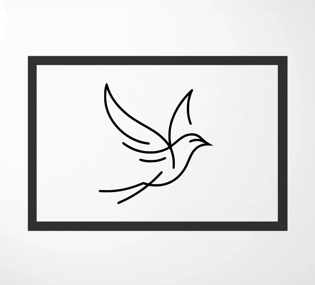 Oiseau intemporel en Lineart - L'élégance liée à la nature paillasson de Bold & Simple