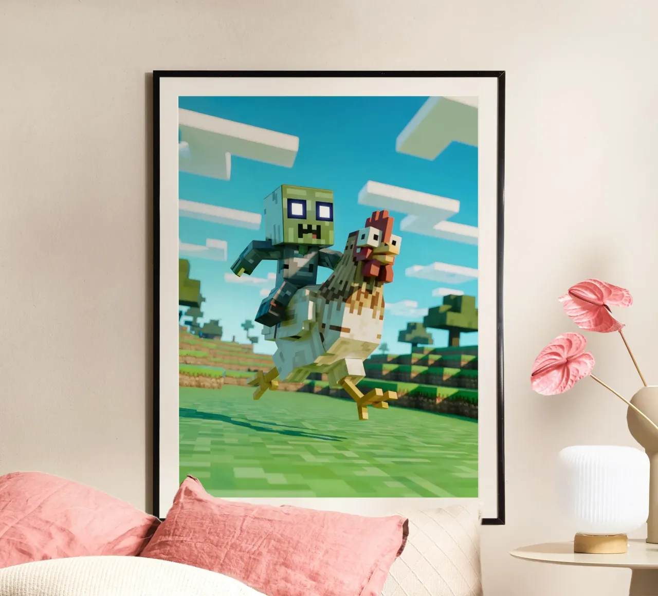 Minecraft carta hahnemühle da Cyberpunk Canvas