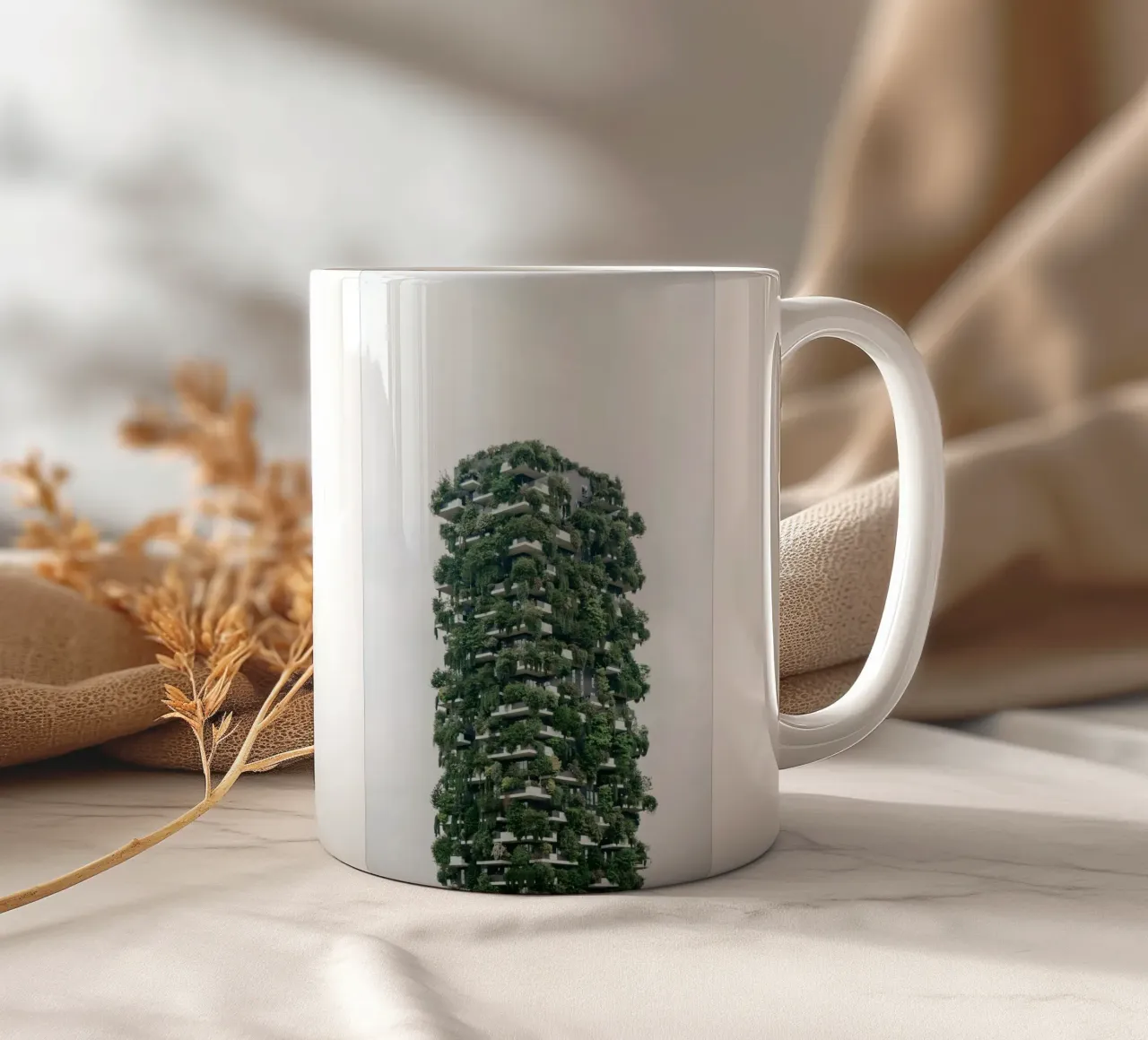 sky forest building tazza in ceramica da feny