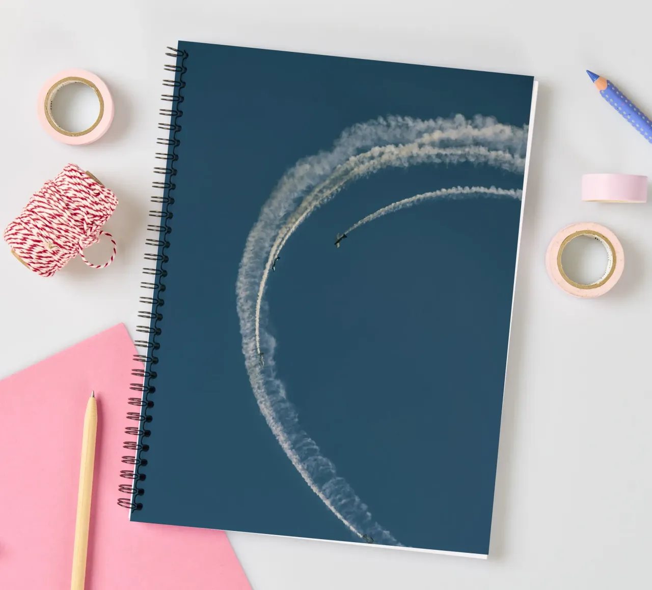 curve line plane spiral notebook by feny