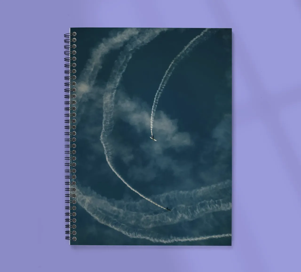 curve line plane 02 spiral notebook by feny