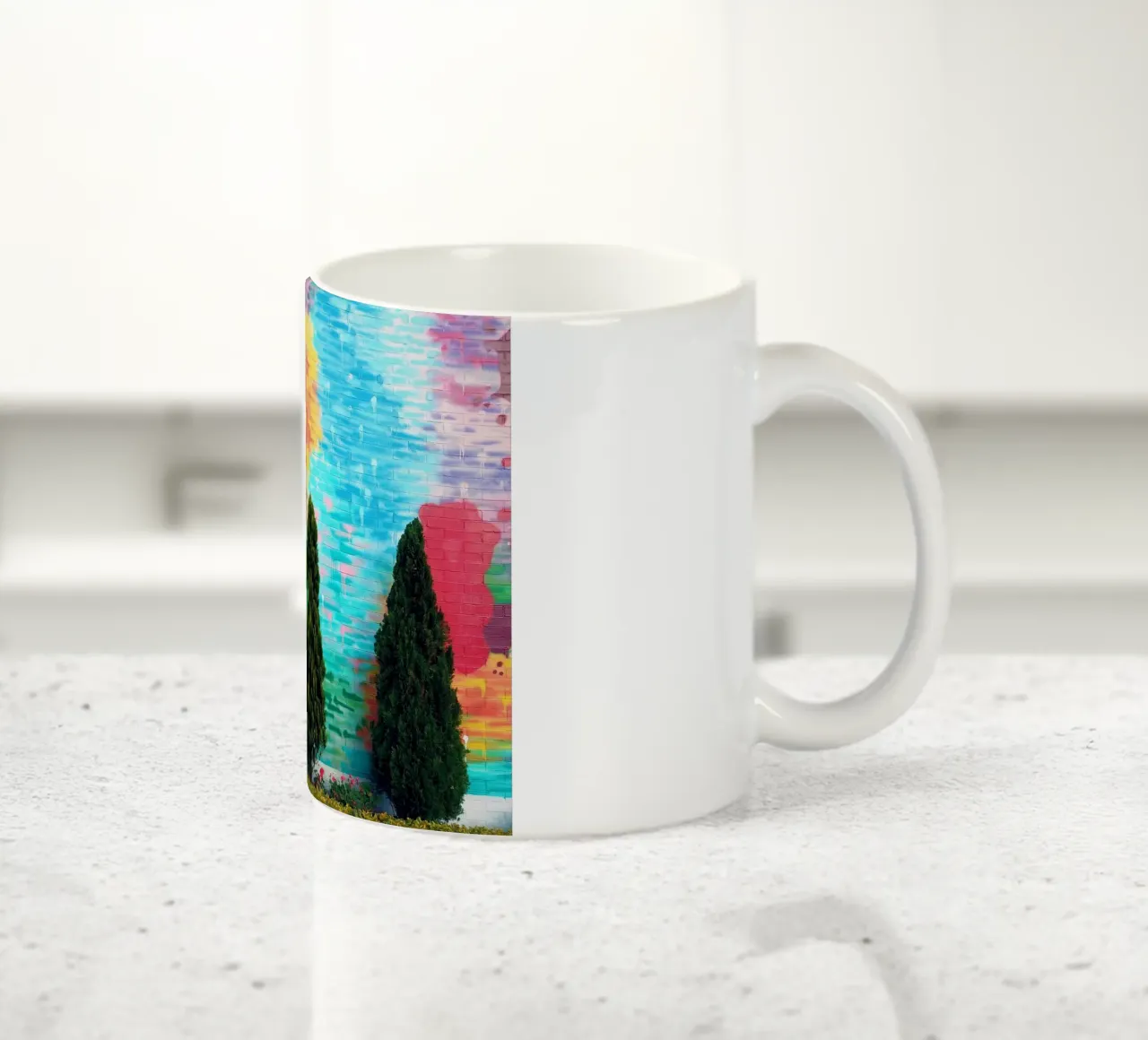 tree in color wall tazza in ceramica da feny