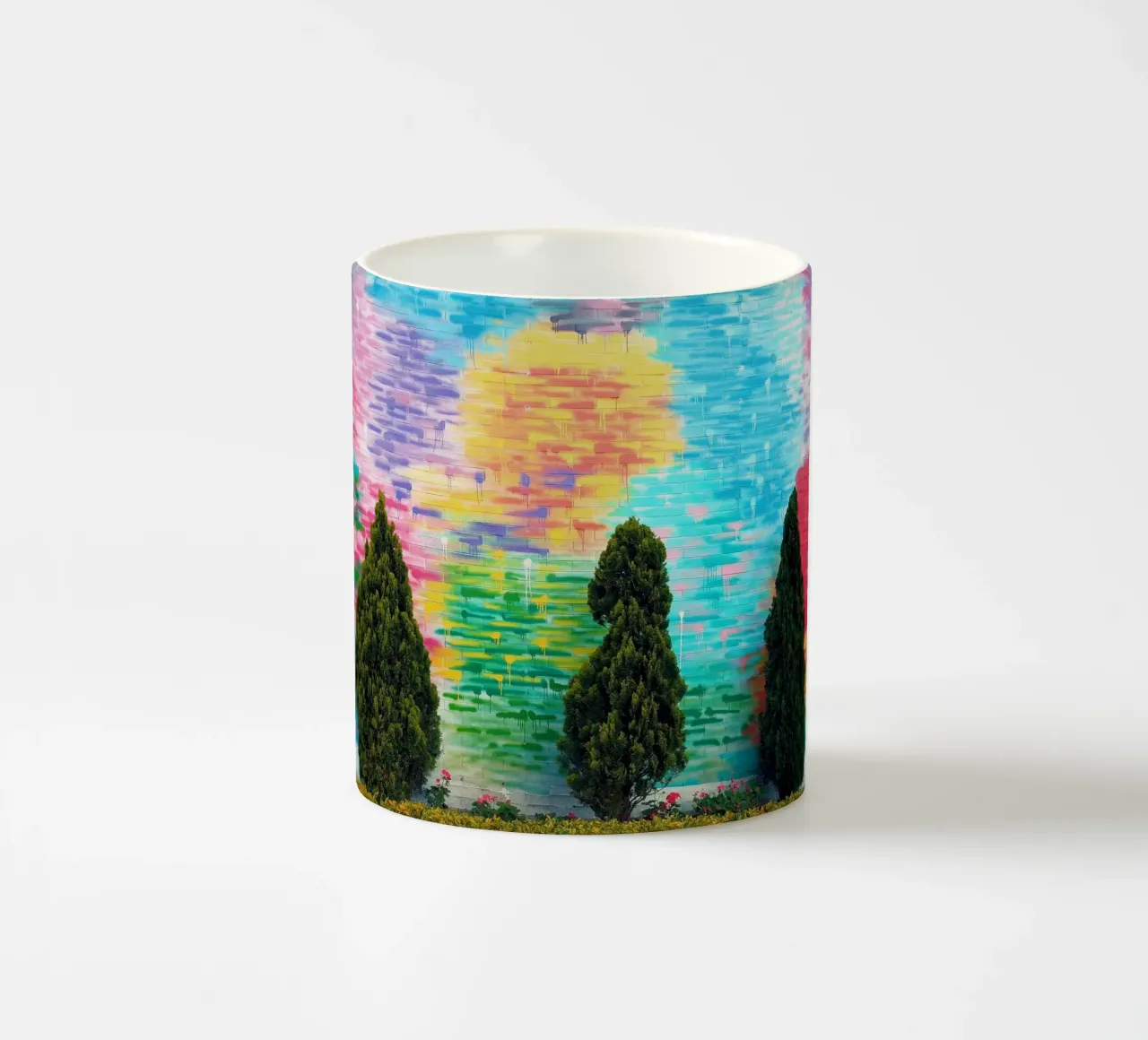 tree in color wall tazza in ceramica da feny