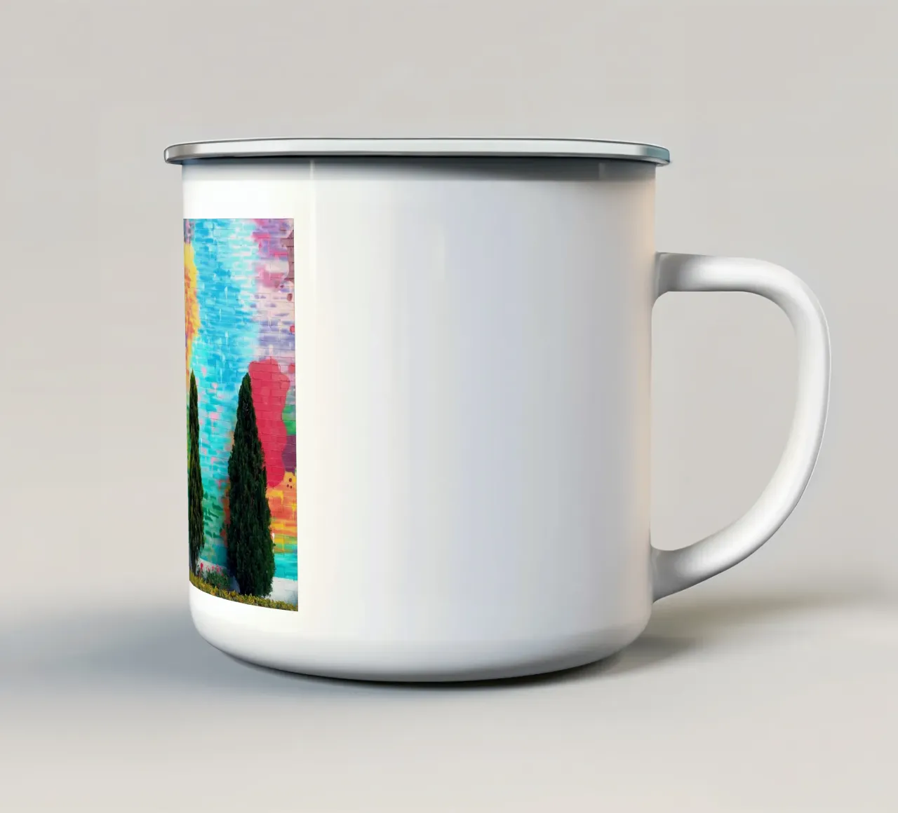 tree in color wall tazza in smalto da feny