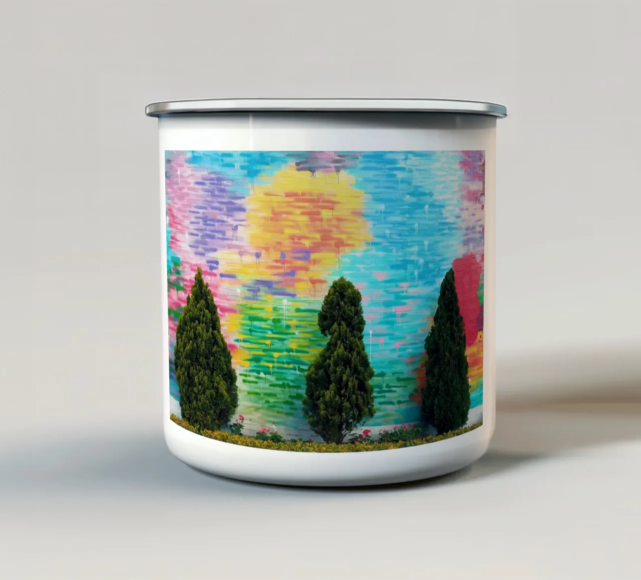 tree in color wall tazza in smalto da feny