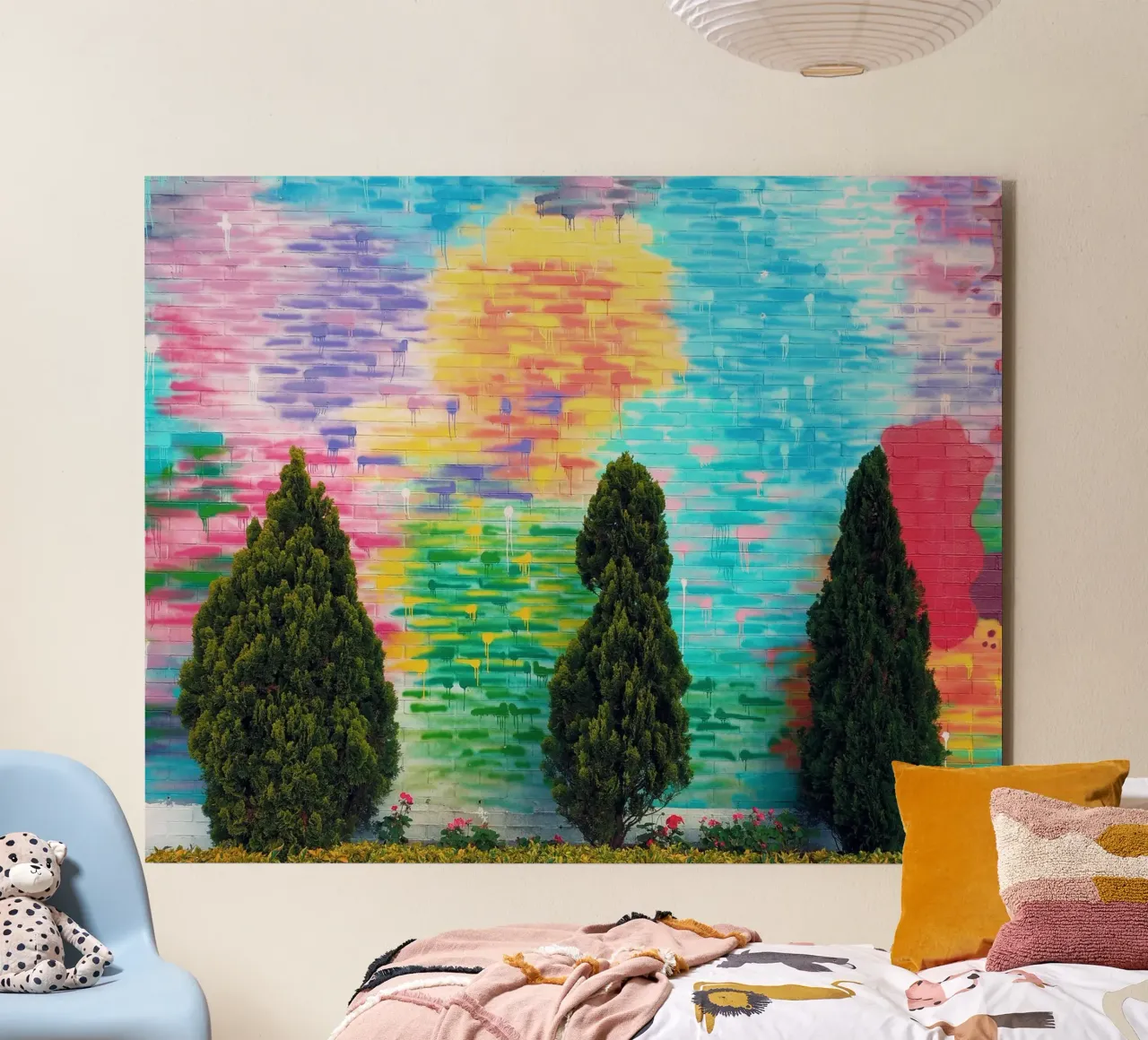 tree in color wall alluminio dibond da feny