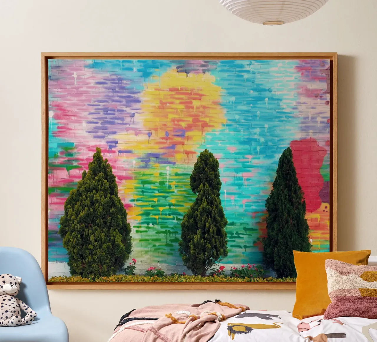 tree in color wall tela da feny