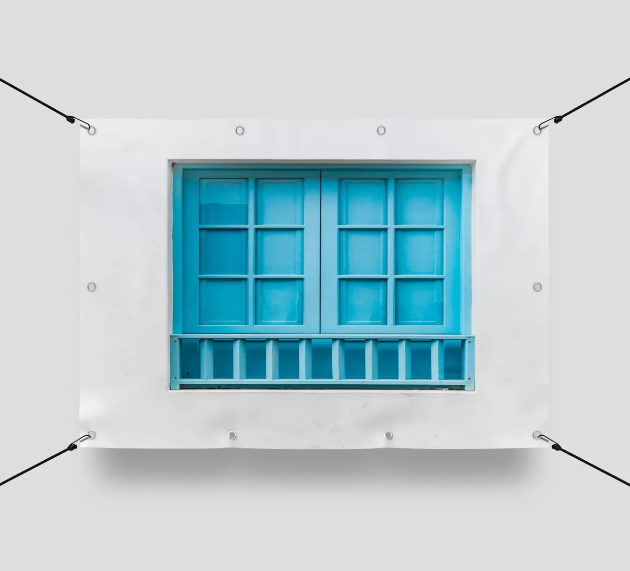 single window blue telo in pvc da feny