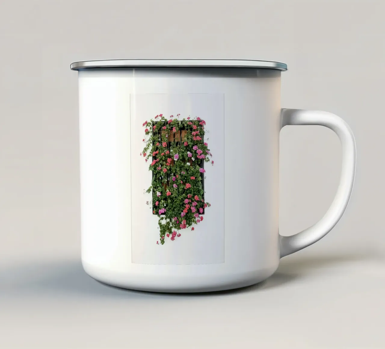 window full creeper tazza in smalto da feny