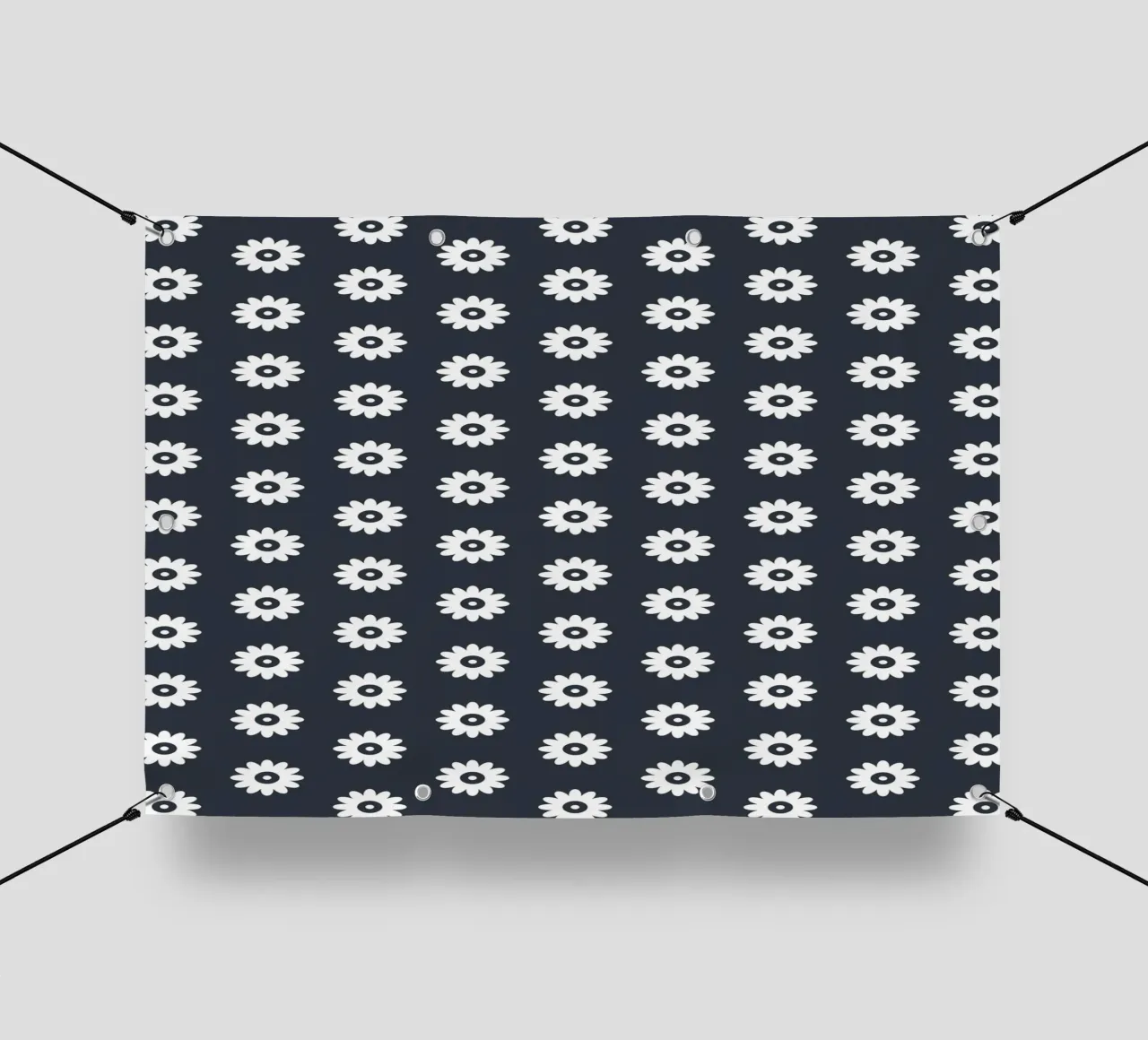 Floral Pattern Black and White #2 telo in pvc da kathrinmay