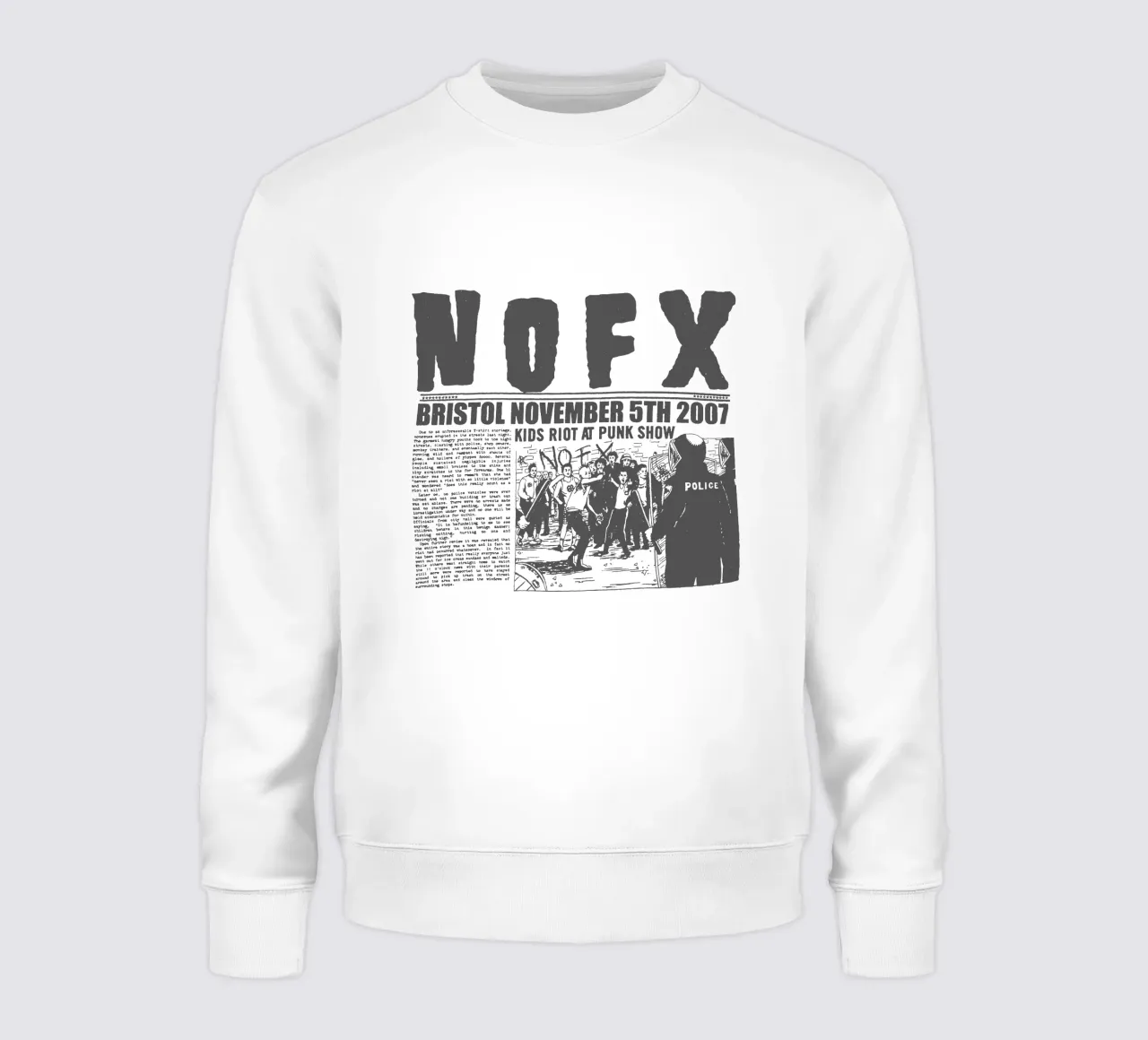 NOFX Stile giornale felpa da mannys_artt