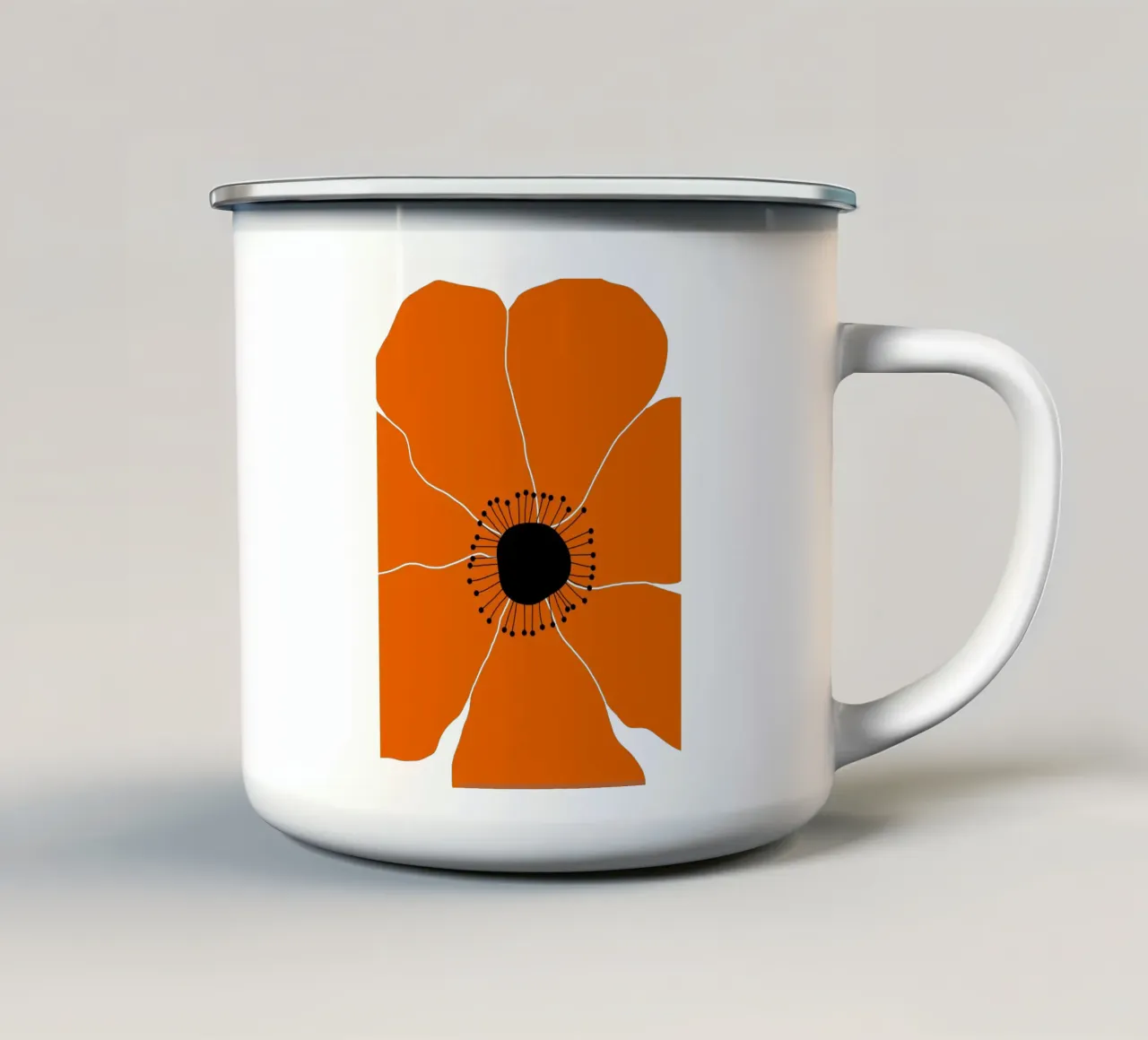 Modern bold orange blossom tazza in smalto da TijanaArtStudio88