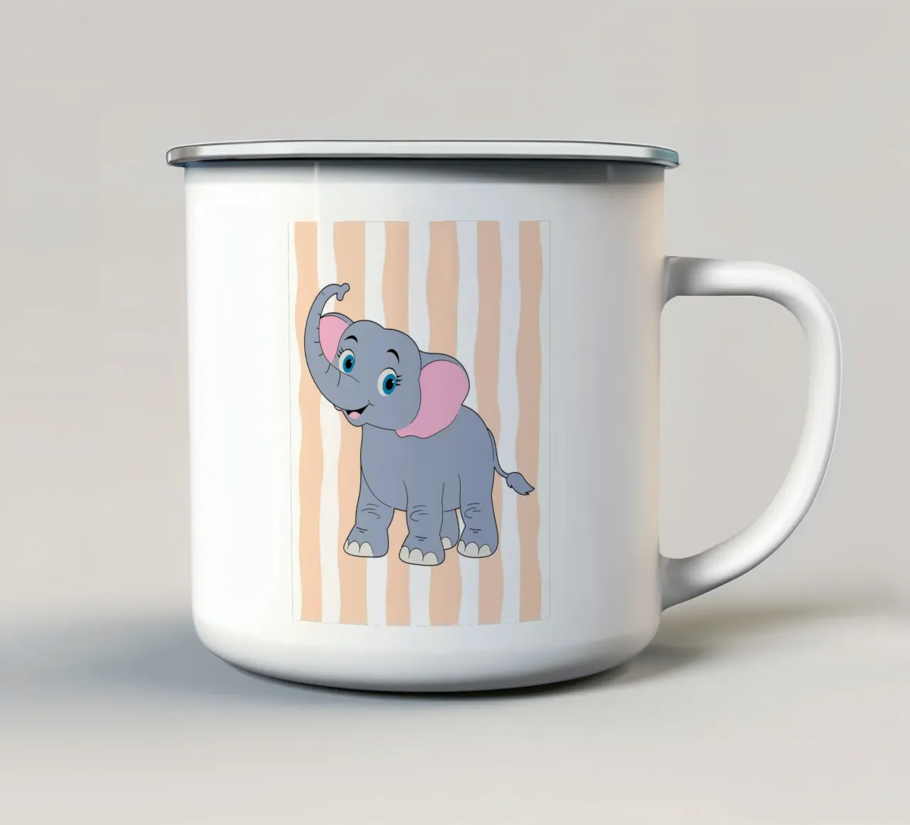 cute animal in striped 03 tazza in smalto da Creaton