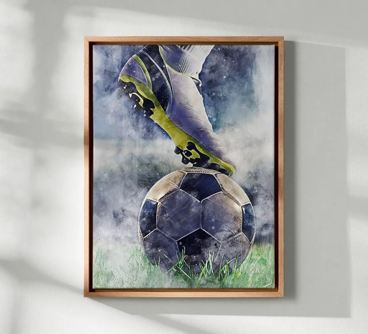 Calcio 8 tela con Cornice a cassetta da Mateo
