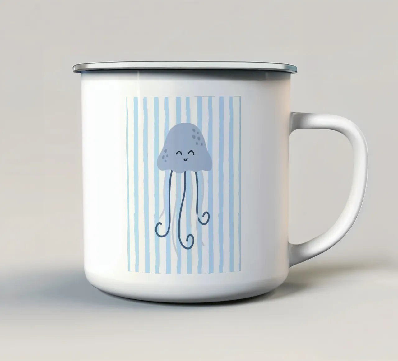 cute animal in striped 04 tazza in smalto da Creaton