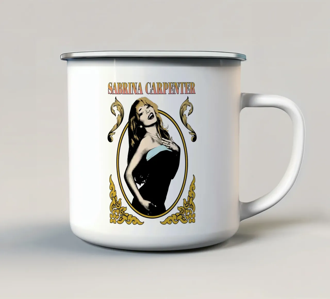 Silhouette - Sabrina Carpenter Danza pop tazza in smalto da igoshdesigns