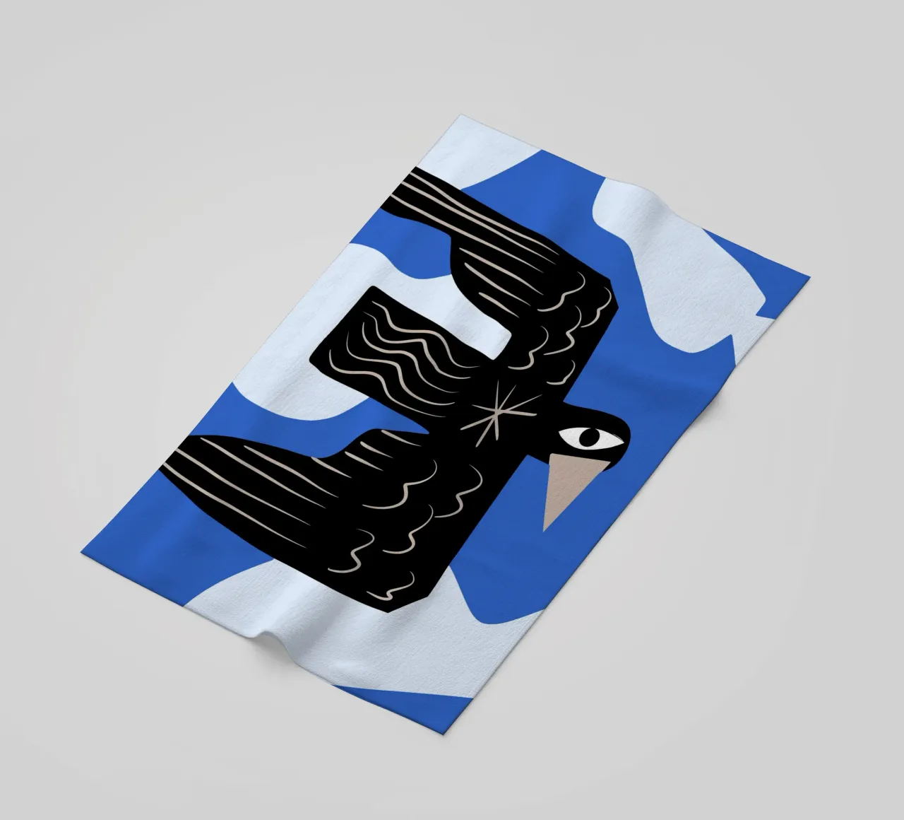 Uccello nero telo mare da Little Dean