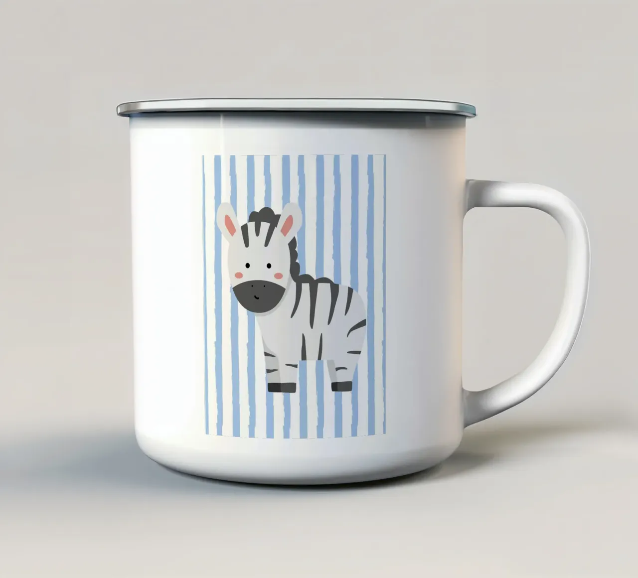 cute animal in striped 08 tazza in smalto da Creaton