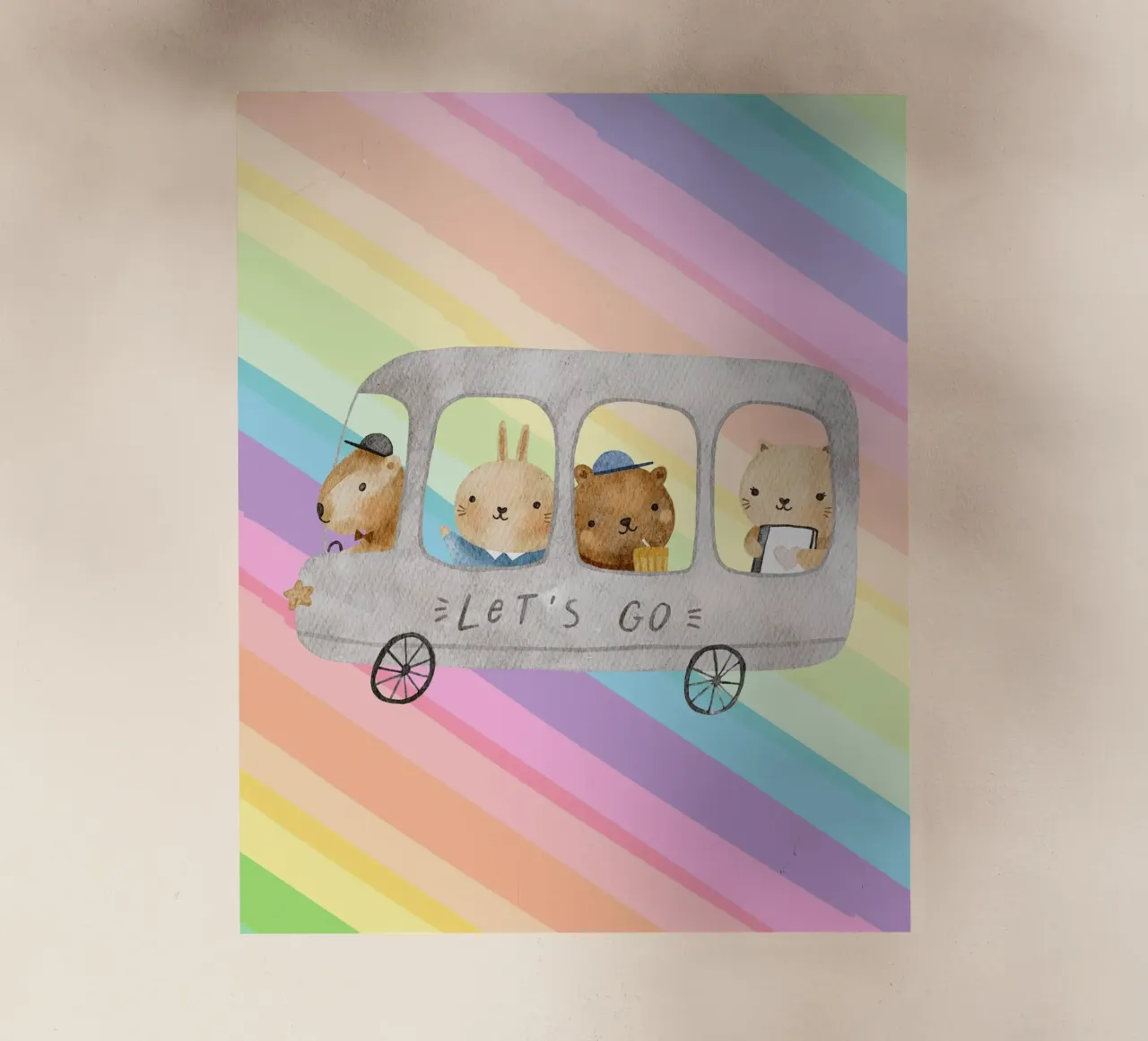 bus cute in rainbow pellicola backlit da Creaton