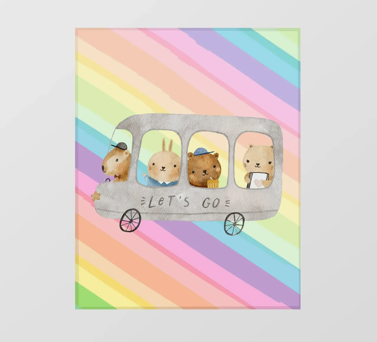 bus cute in rainbow pellicola backlit da Creaton