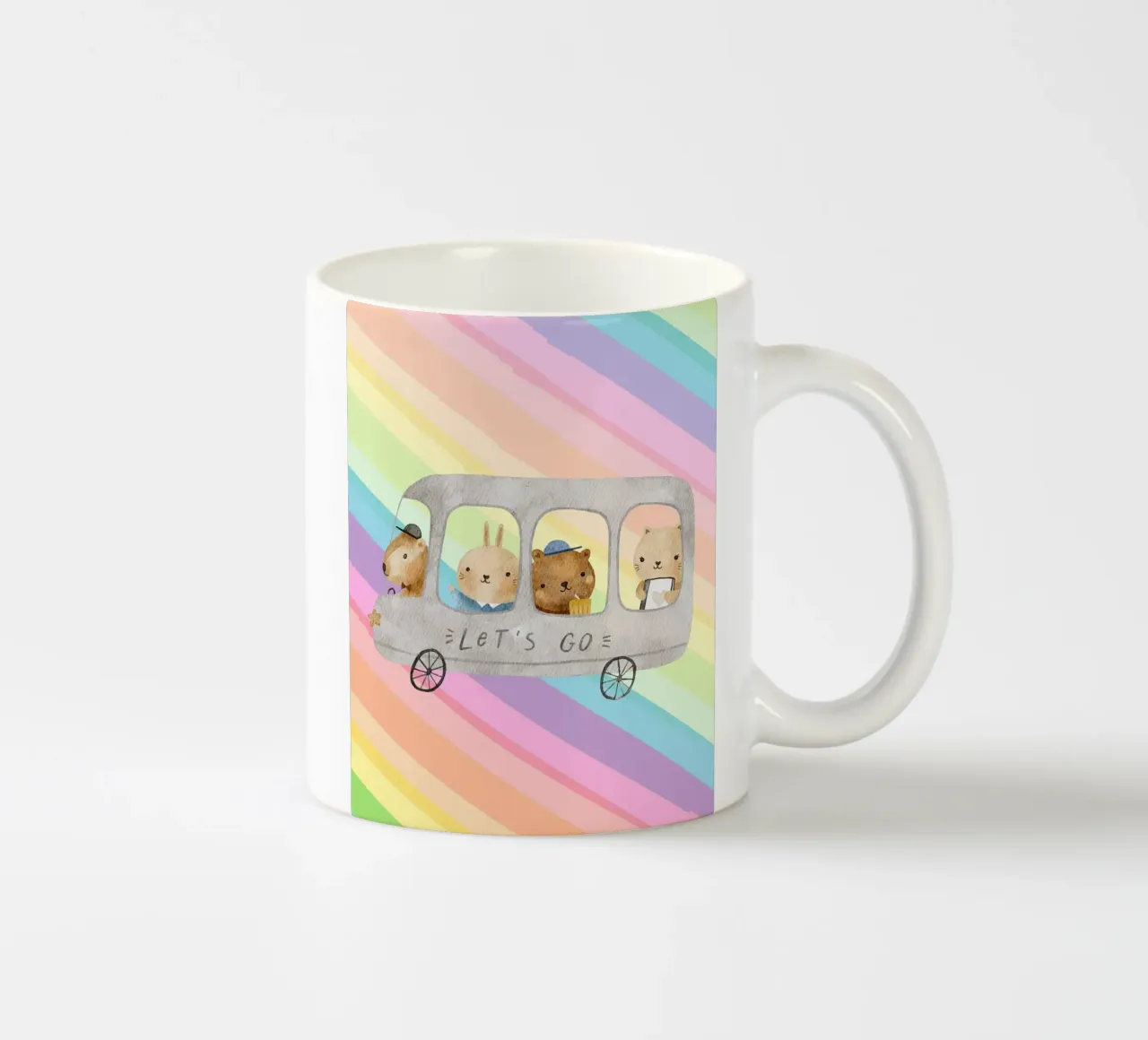 bus cute in rainbow tazza in ceramica da Creaton