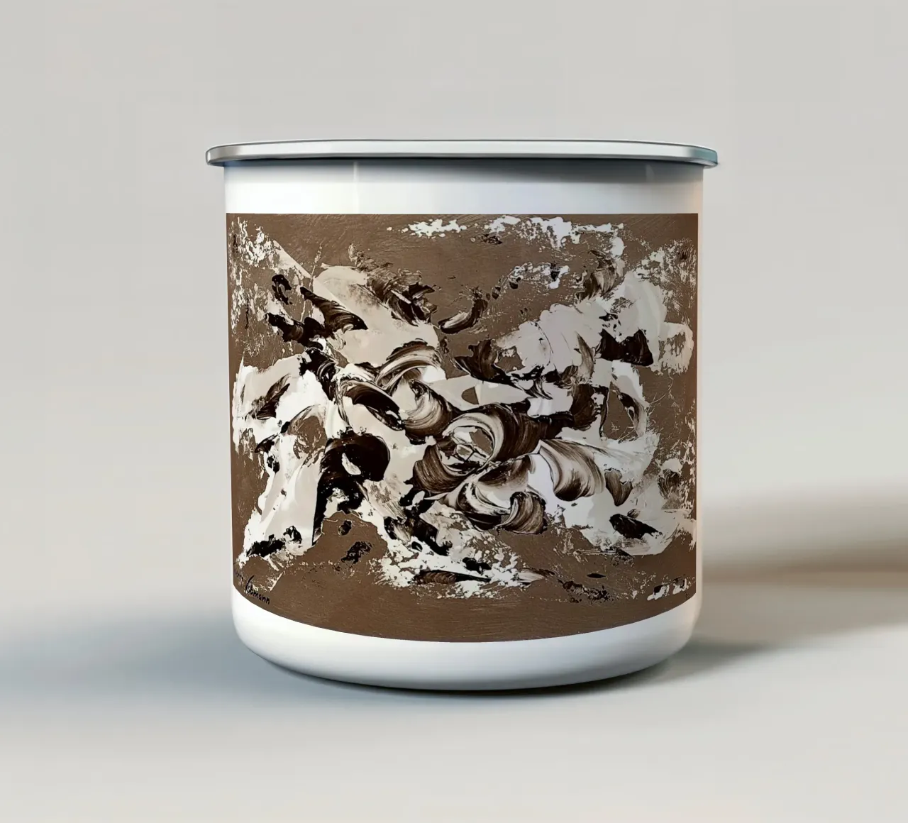 SEPIA 69 tazza in smalto da Thierry Vobmann Abstract painting