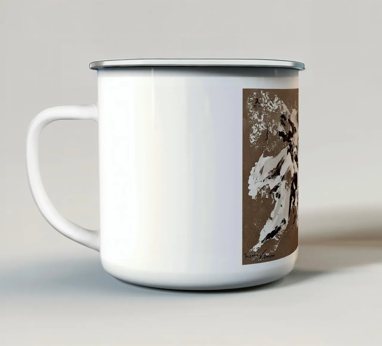 SEPIA 69 tazza in smalto da Thierry Vobmann Abstract painting