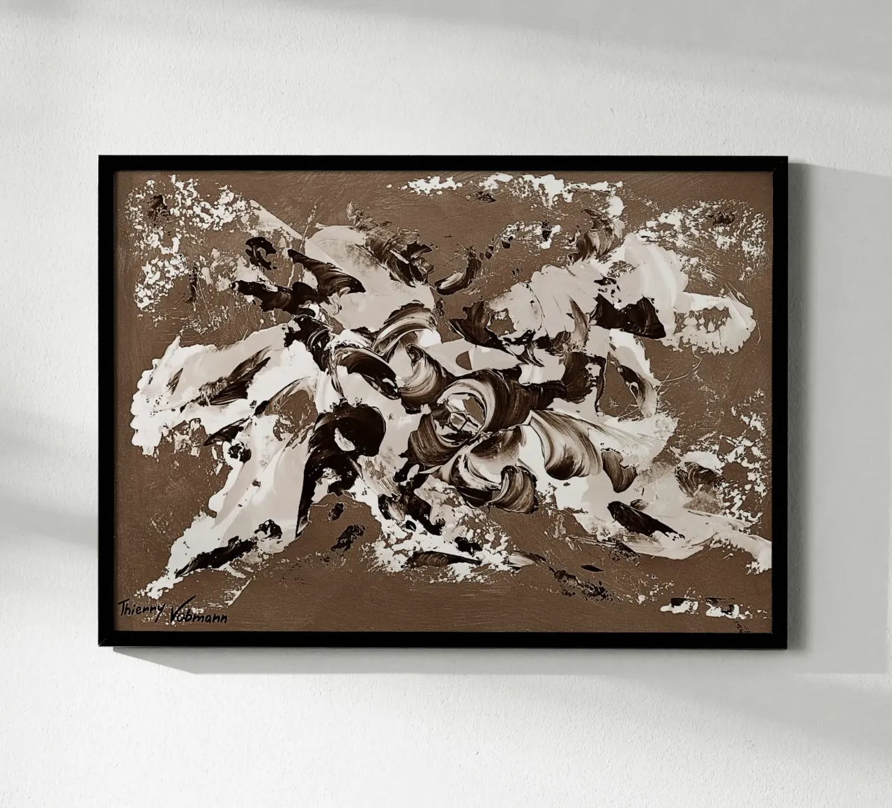 SEPIA 69 poster van Thierry Vobmann Abstract painting